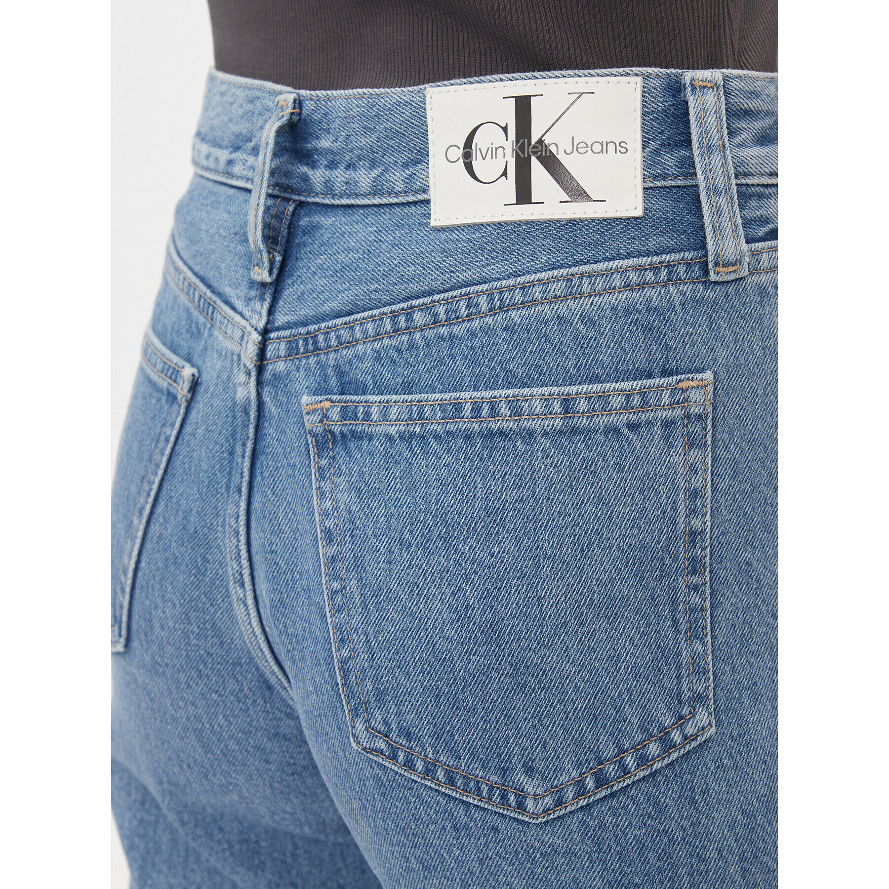 Calvin Klein Jeans Дънки J20J222138 Син Straight Fit - Pepit.bg