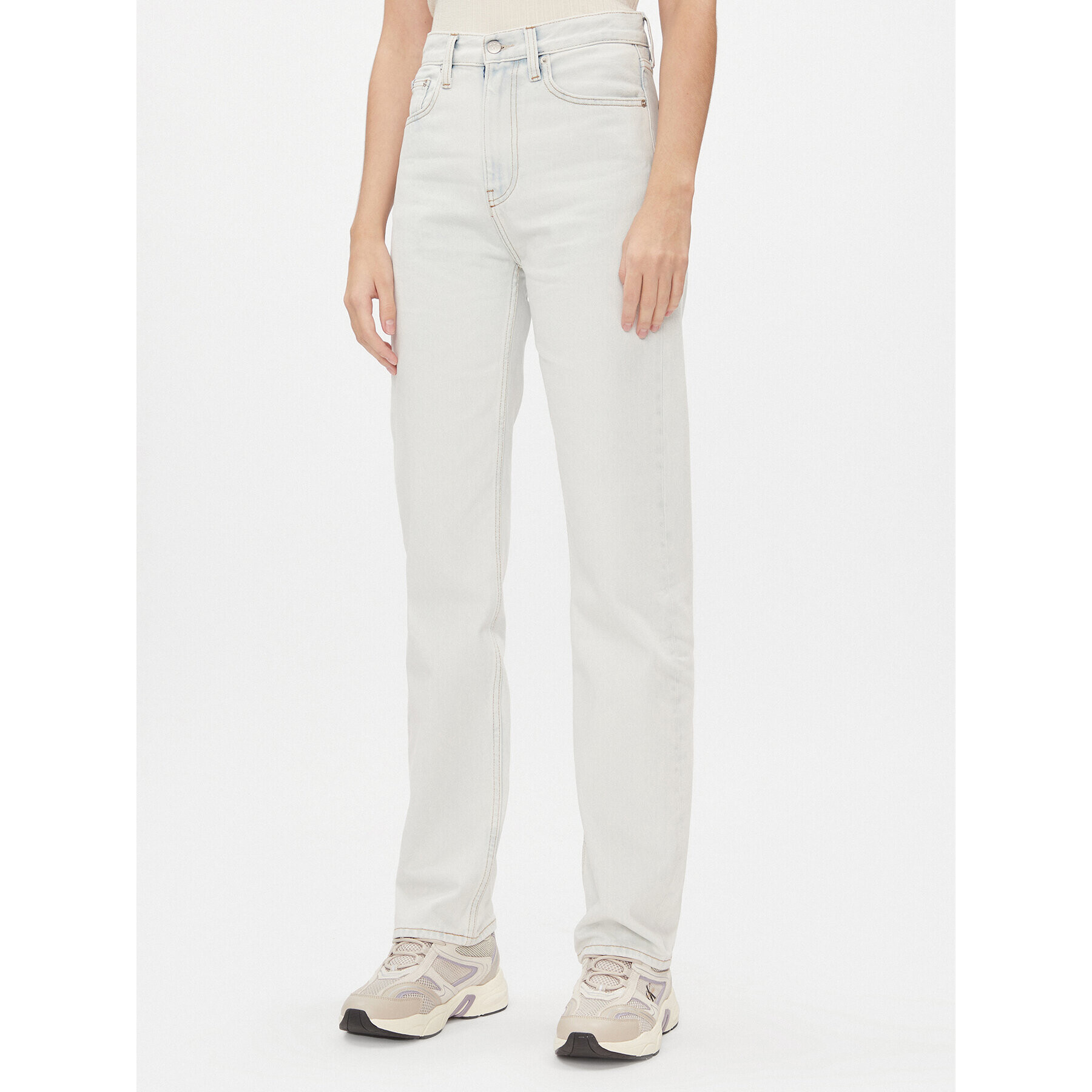 Calvin Klein Jeans Дънки J20J222139 Син Straight Fit - Pepit.bg