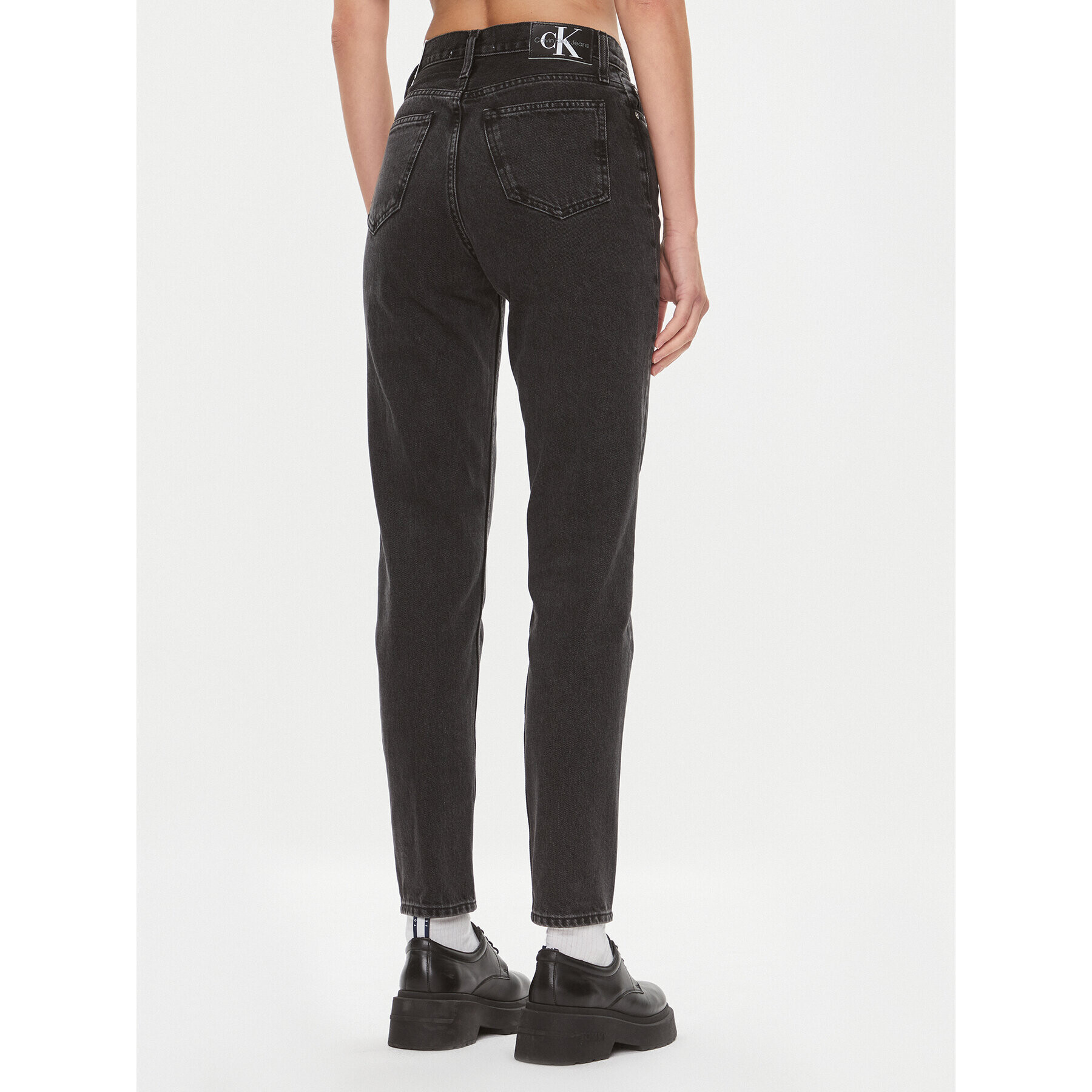 Calvin Klein Jeans Дънки J20J222150 Черен Mom Fit - Pepit.bg