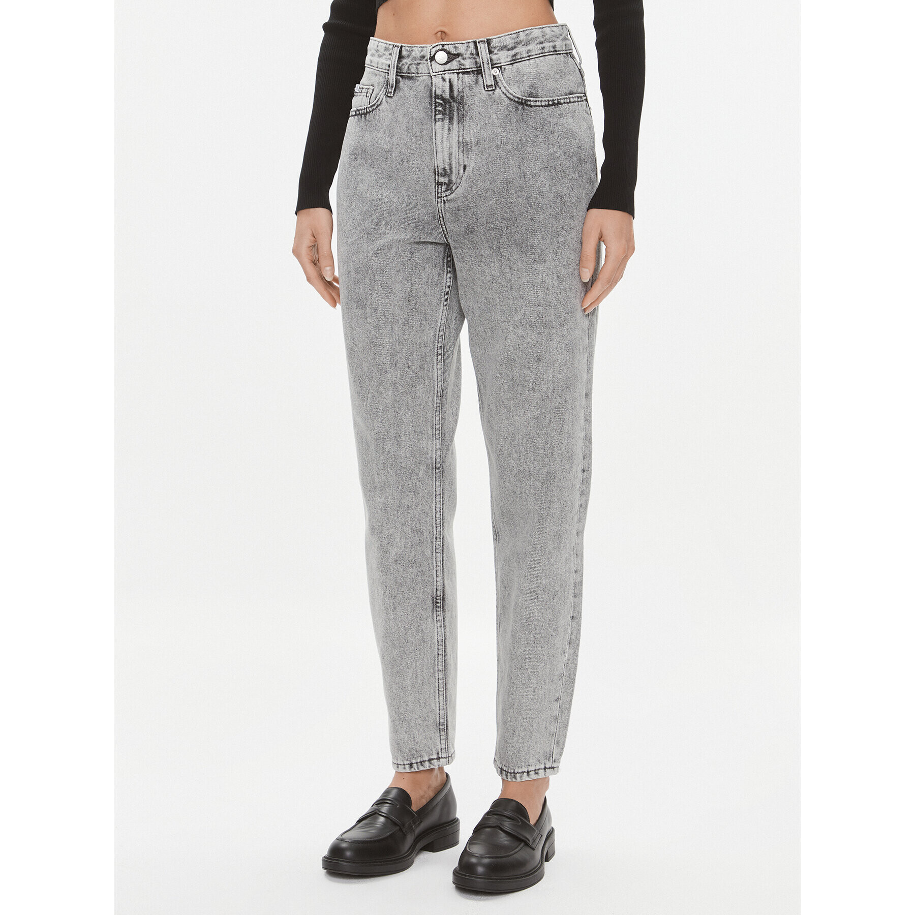 Calvin Klein Jeans Дънки J20J222152 Сив Mom Fit - Pepit.bg
