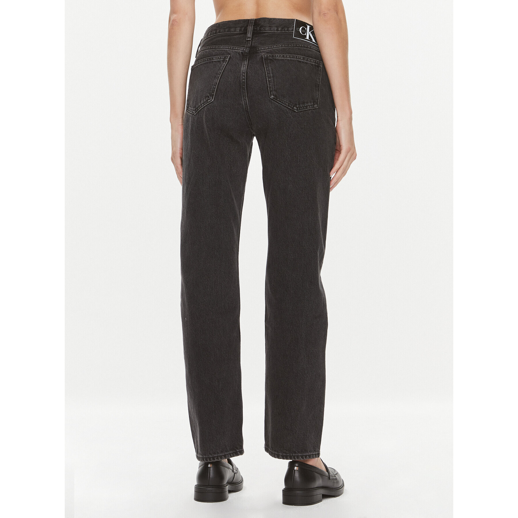 Calvin Klein Jeans Дънки J20J222434 Черен Straight Fit - Pepit.bg