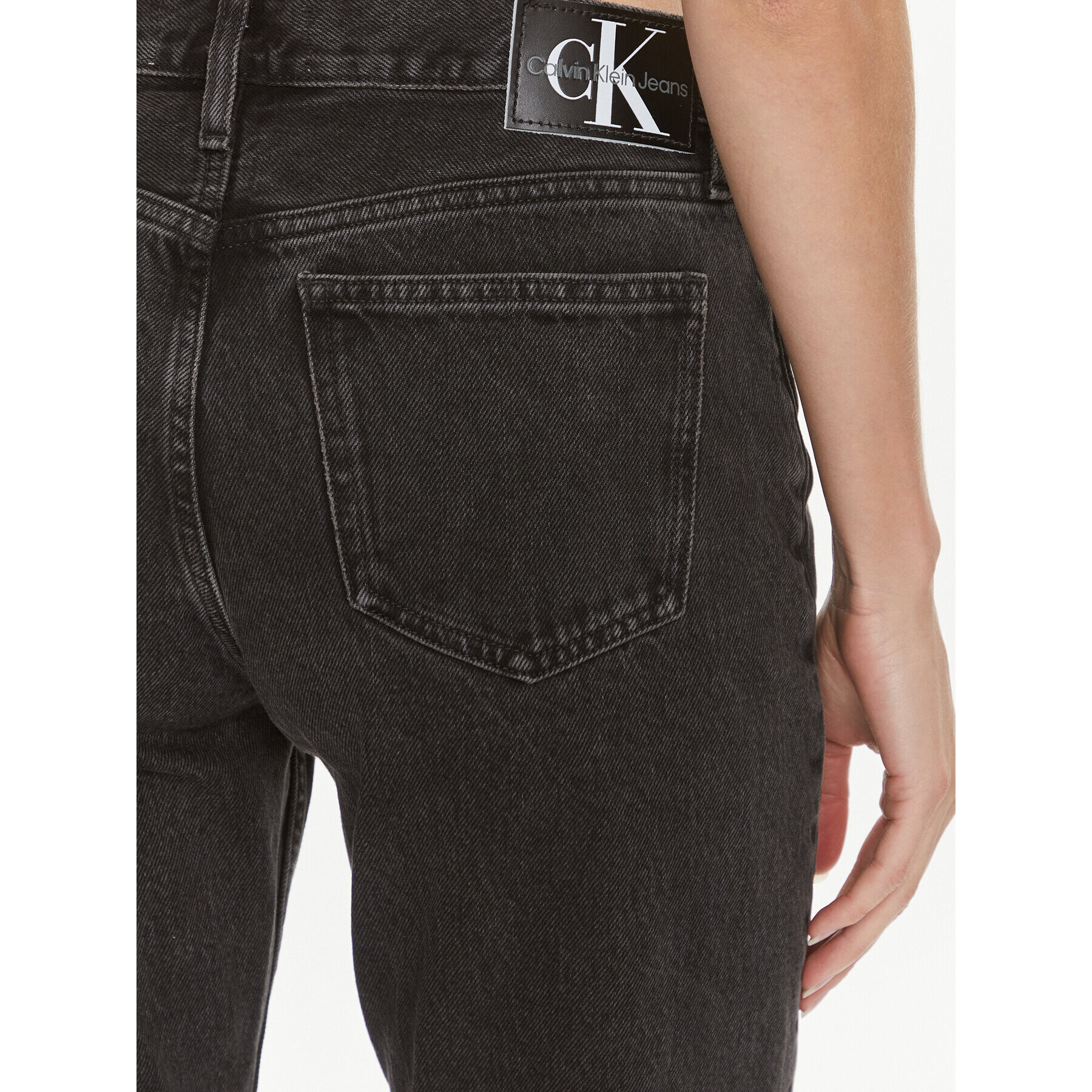 Calvin Klein Jeans Дънки J20J222434 Черен Straight Fit - Pepit.bg