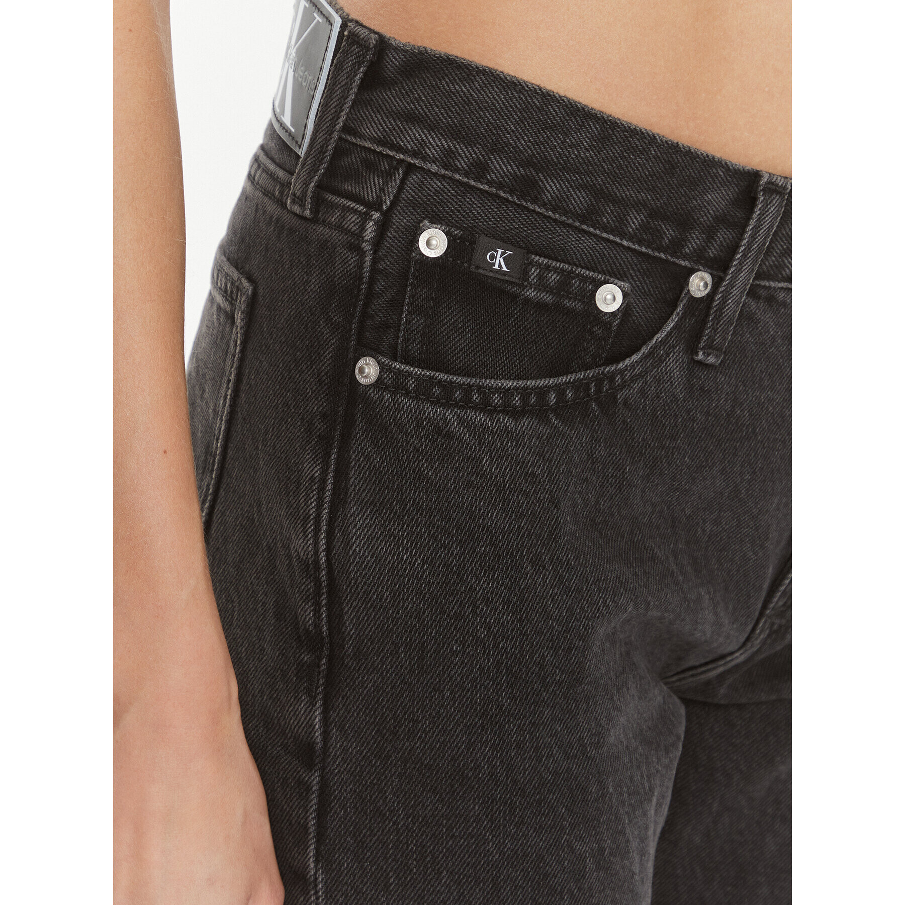 Calvin Klein Jeans Дънки J20J222434 Черен Straight Fit - Pepit.bg