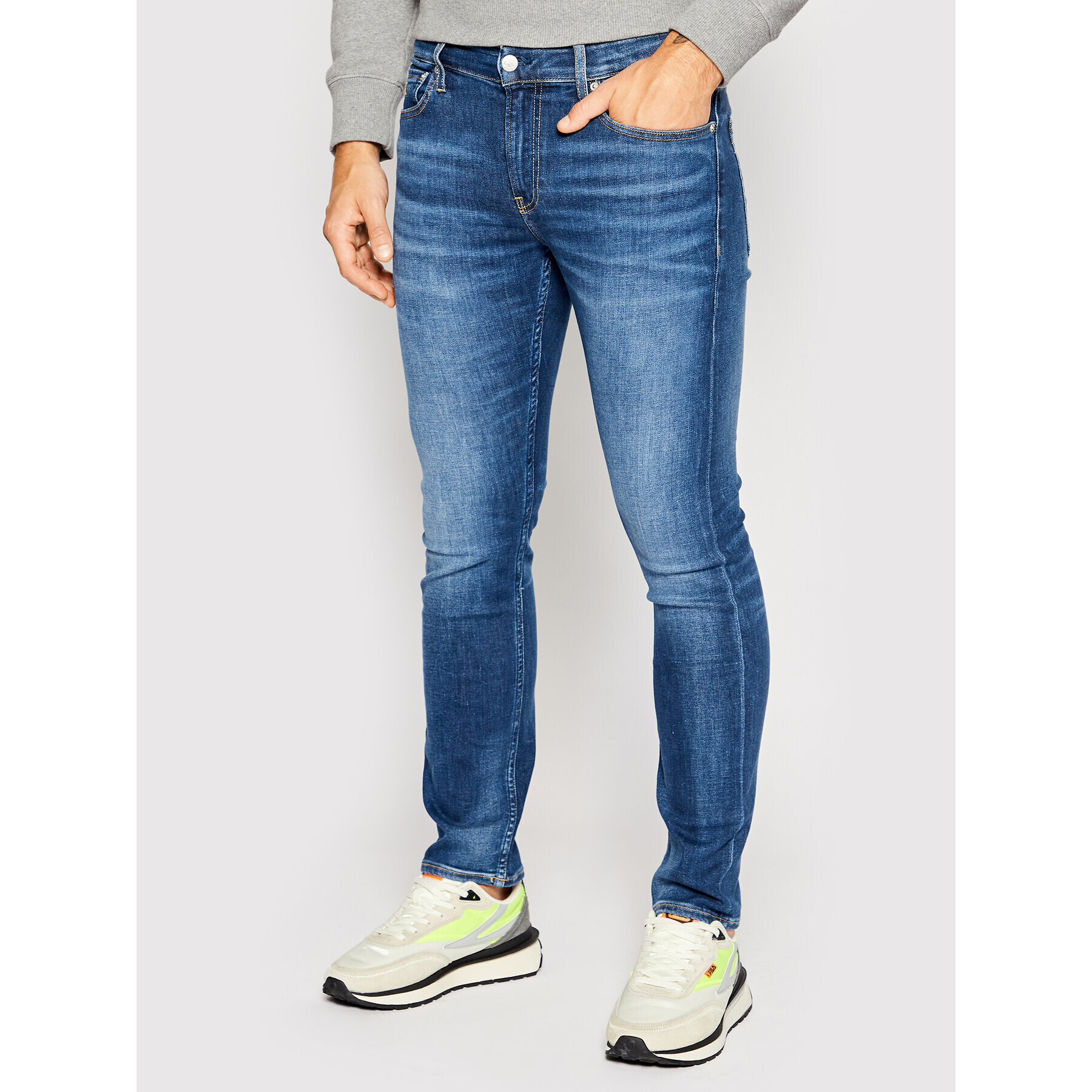 Calvin Klein Jeans Дънки J30J315354 Син Slim Fit - Pepit.bg