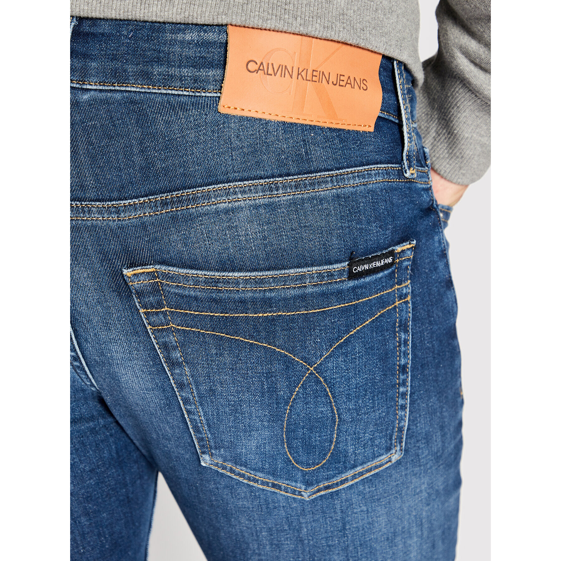 Calvin Klein Jeans Дънки J30J315354 Син Slim Fit - Pepit.bg