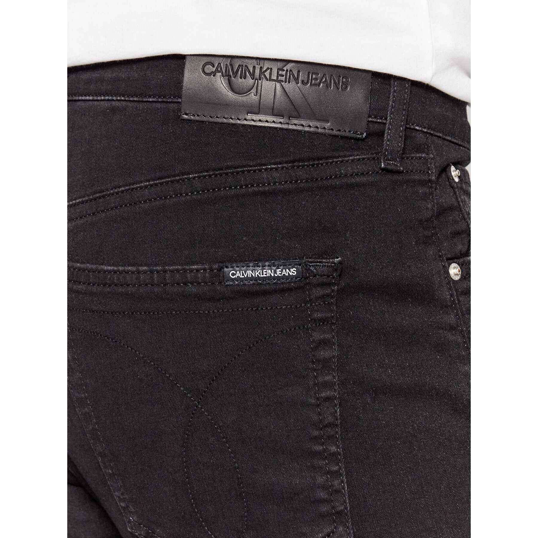 Calvin Klein Jeans Дънки J30J315935 Черен Slim Fit - Pepit.bg