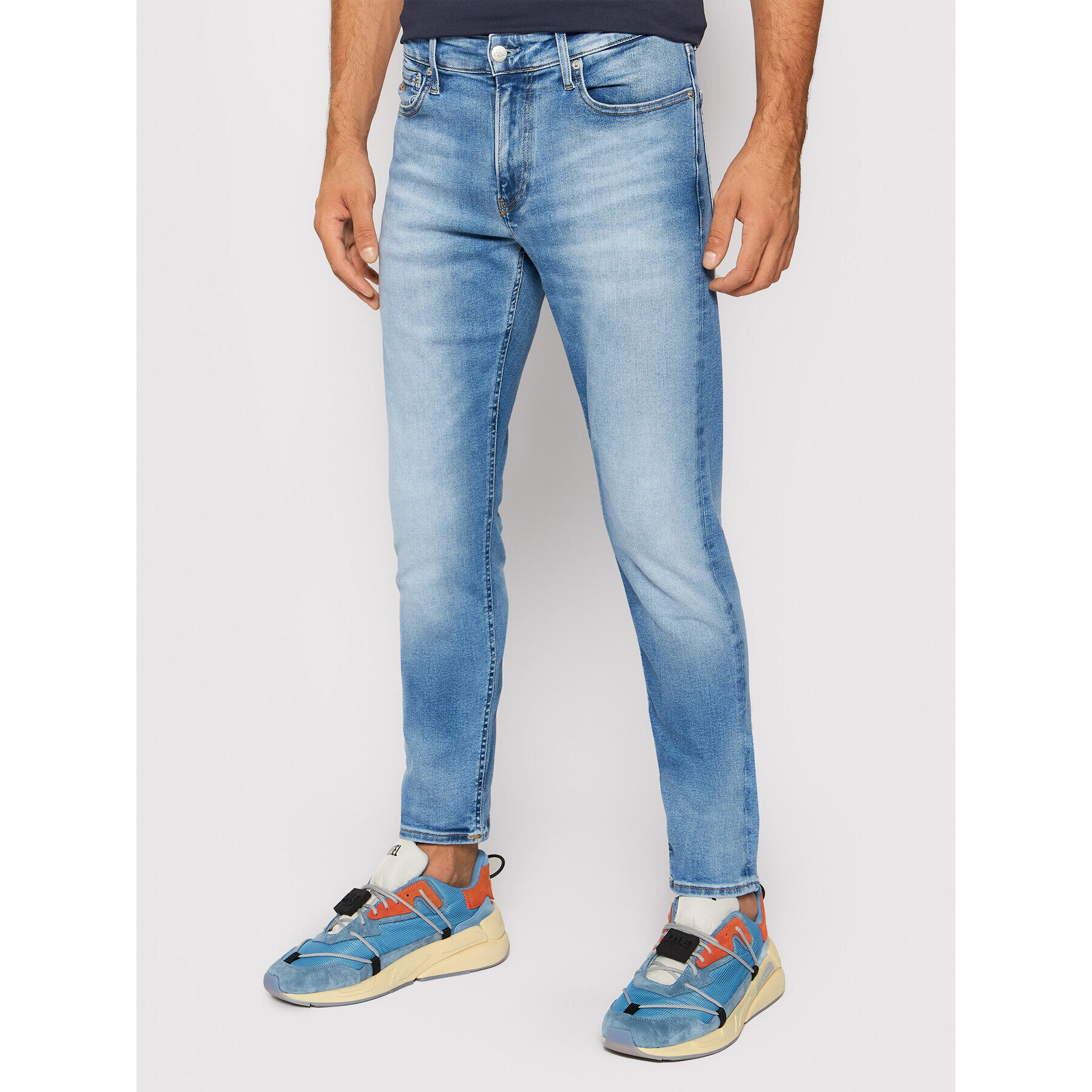 Calvin Klein Jeans Дънки J30J317222 Син Slim Fit - Pepit.bg