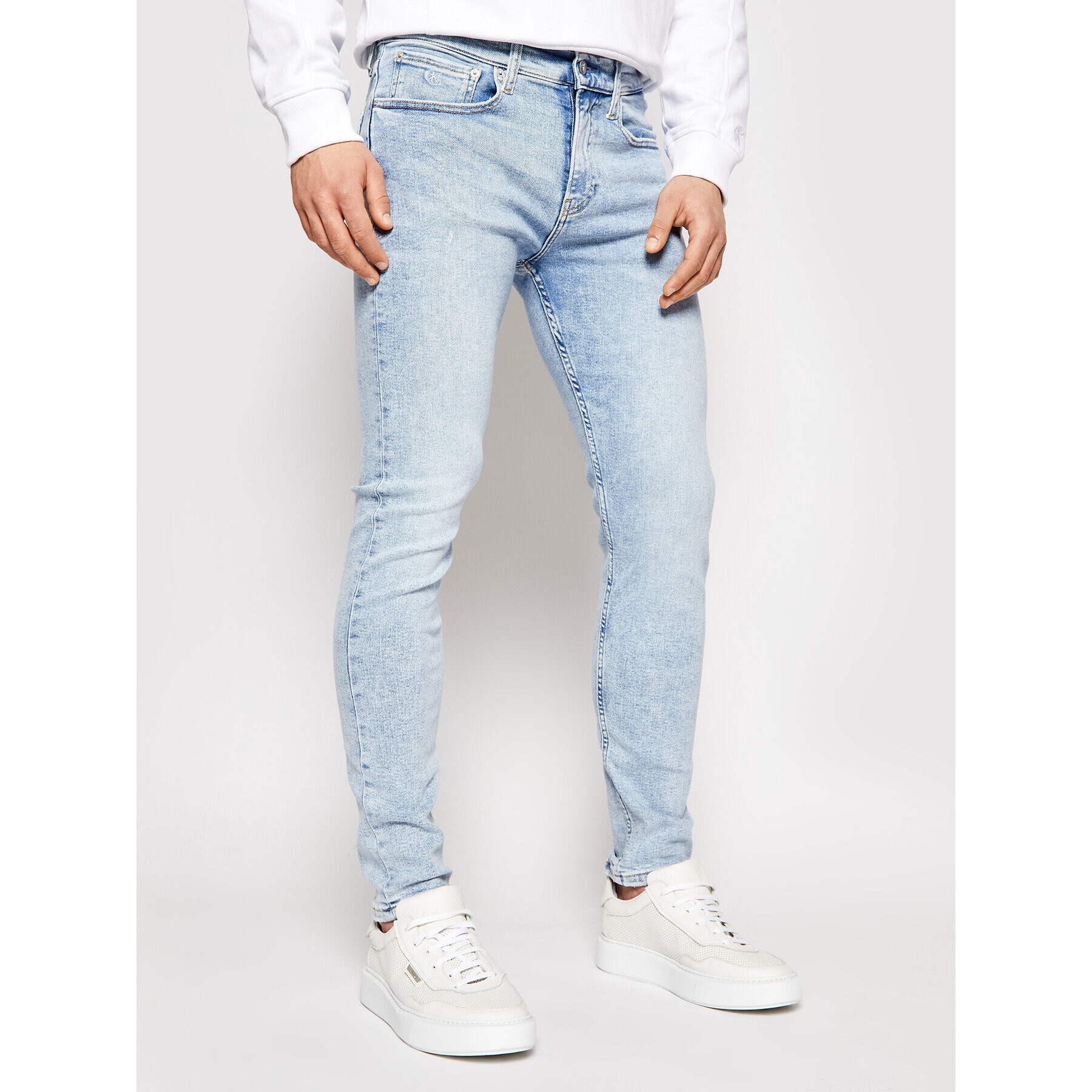 Calvin Klein Jeans Дънки J30J317773 Син Skinny Fit - Pepit.bg