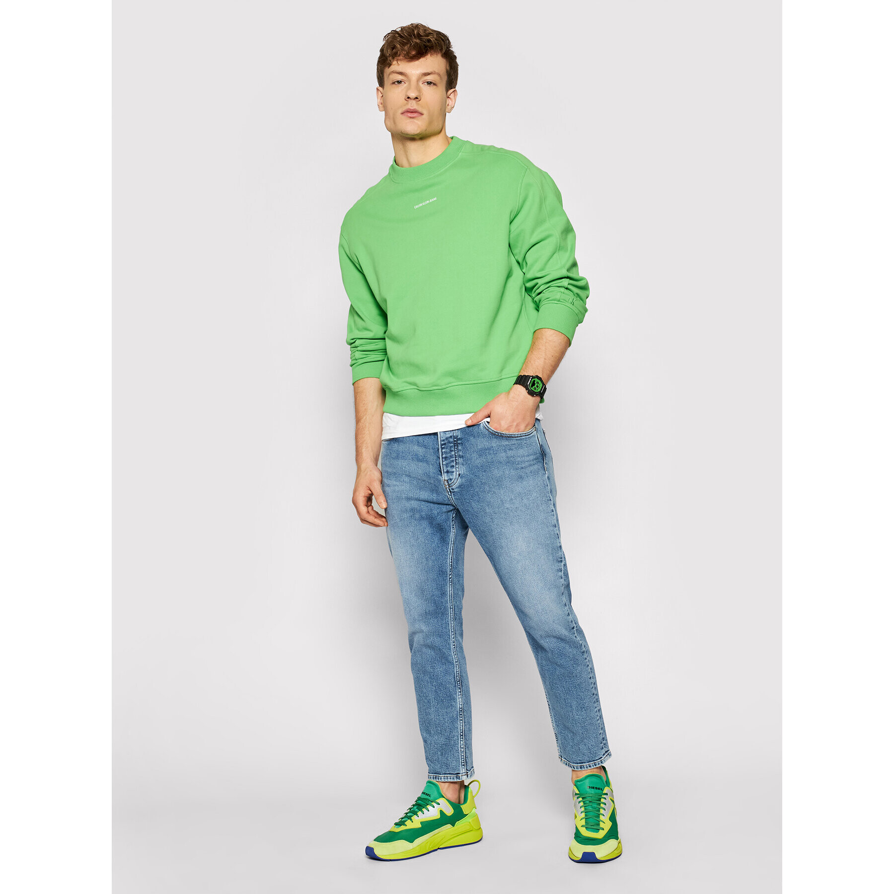 Calvin Klein Jeans Дънки J30J318239 Син Relaxed Fit - Pepit.bg