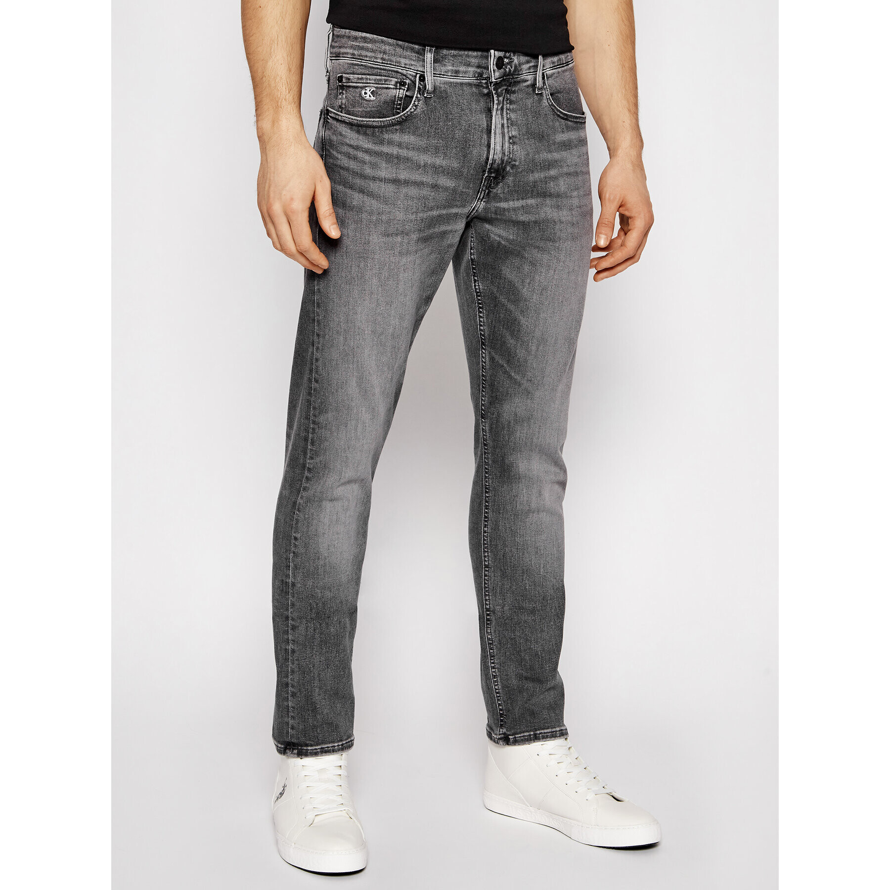 Calvin Klein Jeans Дънки J30J318240 Сив Slim Fit - Pepit.bg