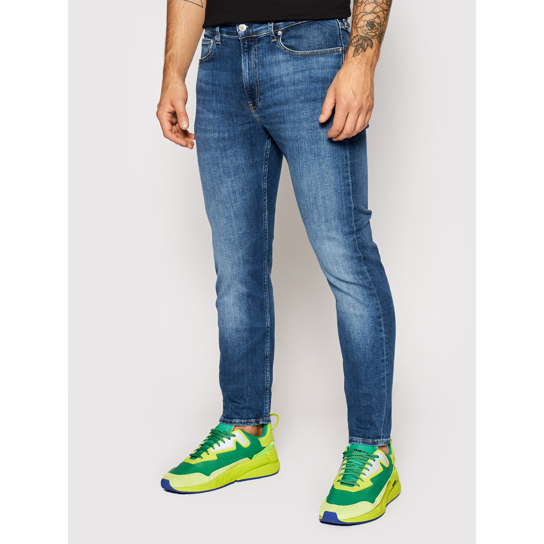 Calvin Klein Jeans Дънки J30J318421 Син Slim Fit - Pepit.bg