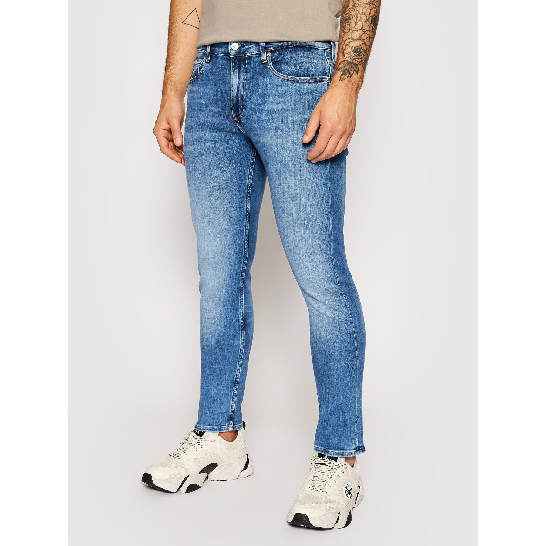 Calvin Klein Jeans Дънки J30J318439 Син Slim Fit - Pepit.bg