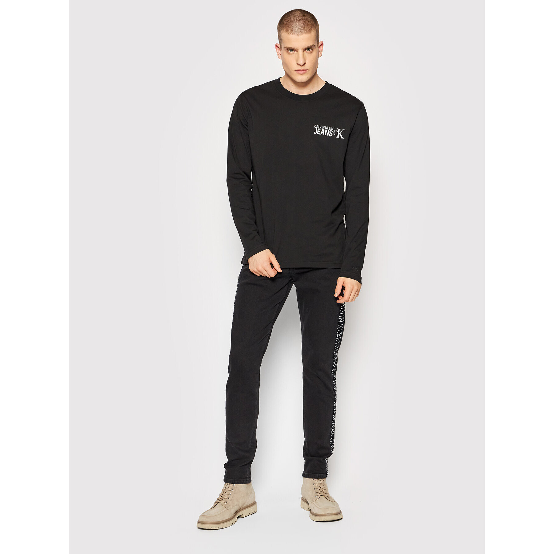 Calvin Klein Jeans Дънки J30J318966 Черен Slim Fit - Pepit.bg
