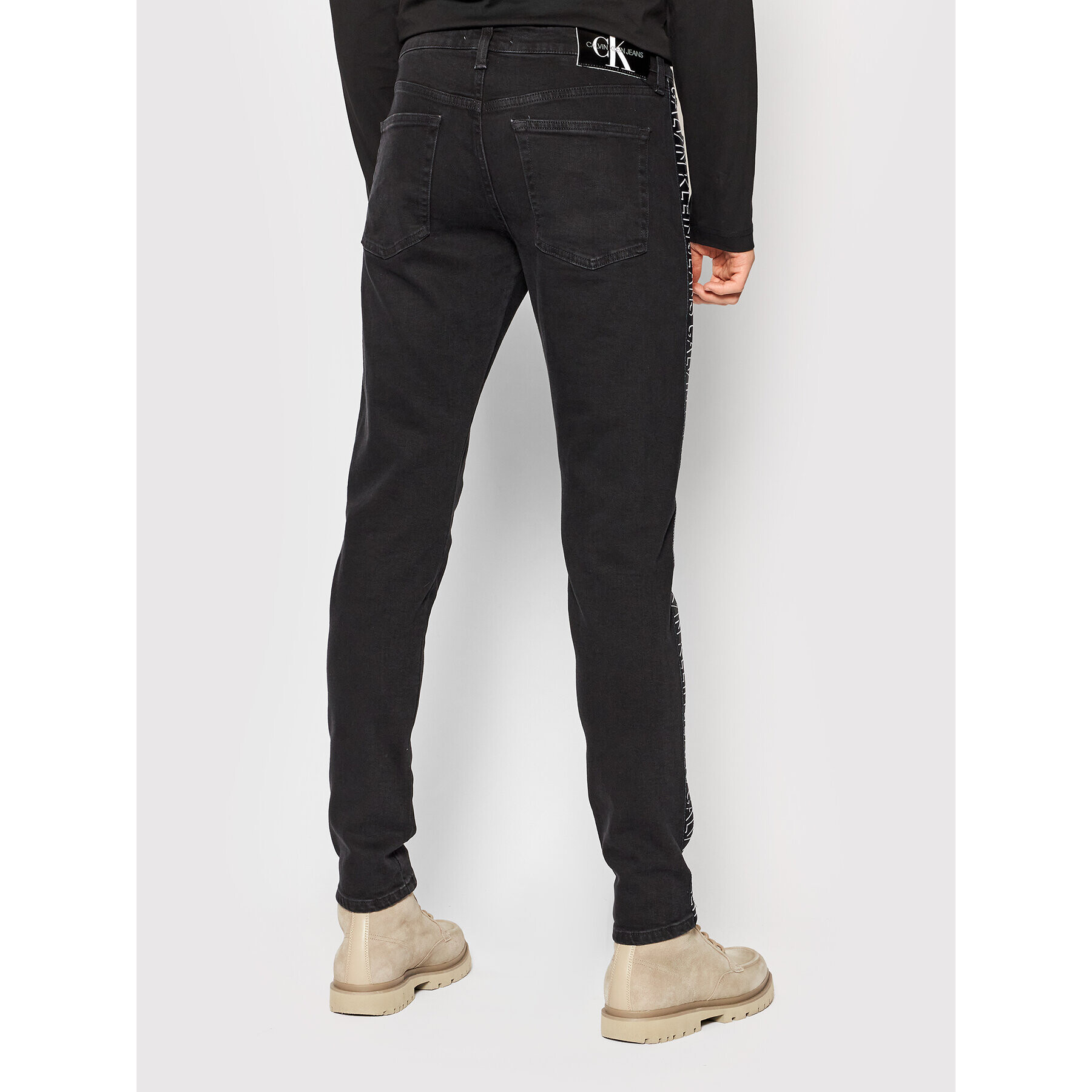 Calvin Klein Jeans Дънки J30J318966 Черен Slim Fit - Pepit.bg