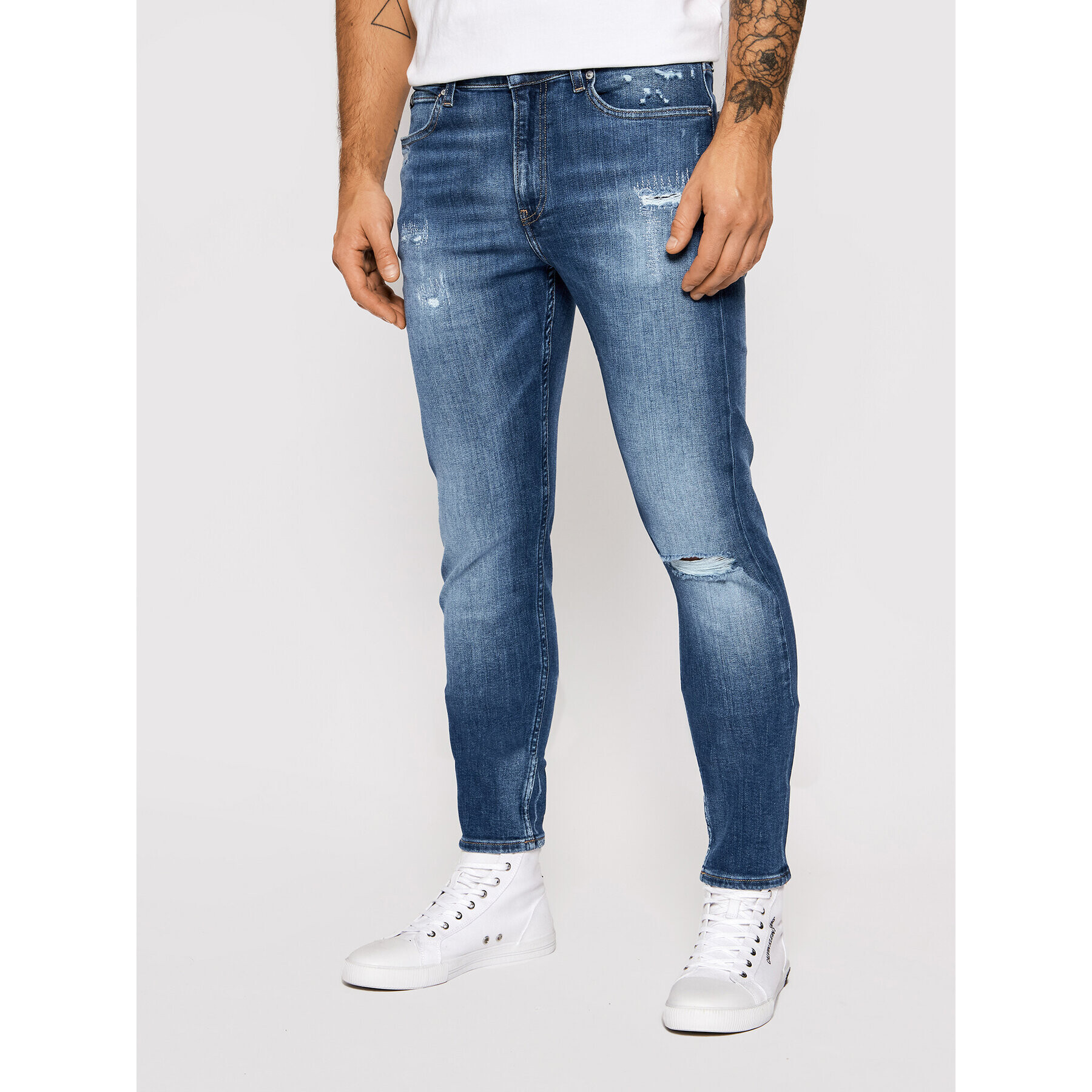 Calvin Klein Jeans Дънки J30J319115 Тъмносин Slim Fit - Pepit.bg