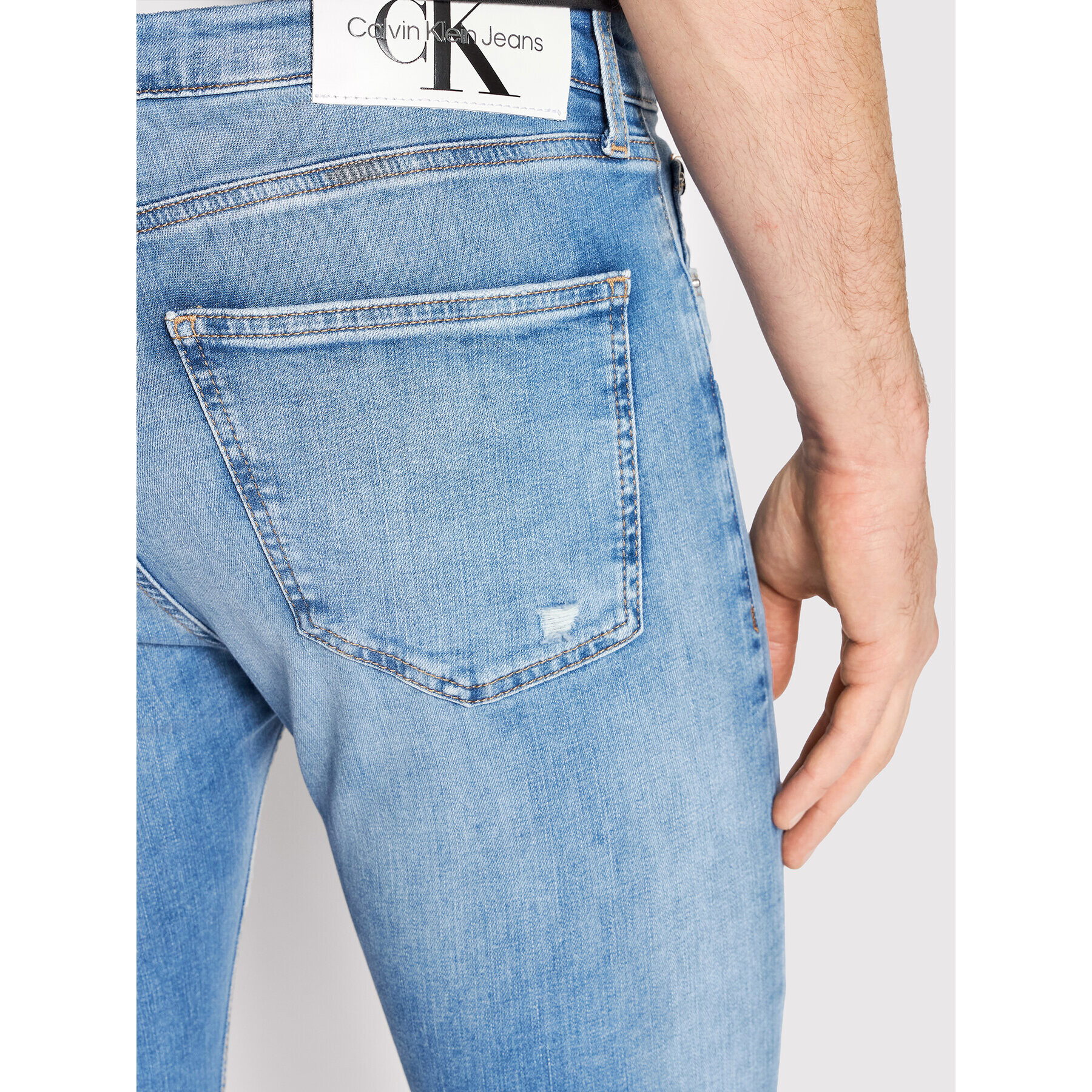 Calvin Klein Jeans Дънки J30J319810 Син Super Skinny Fit - Pepit.bg