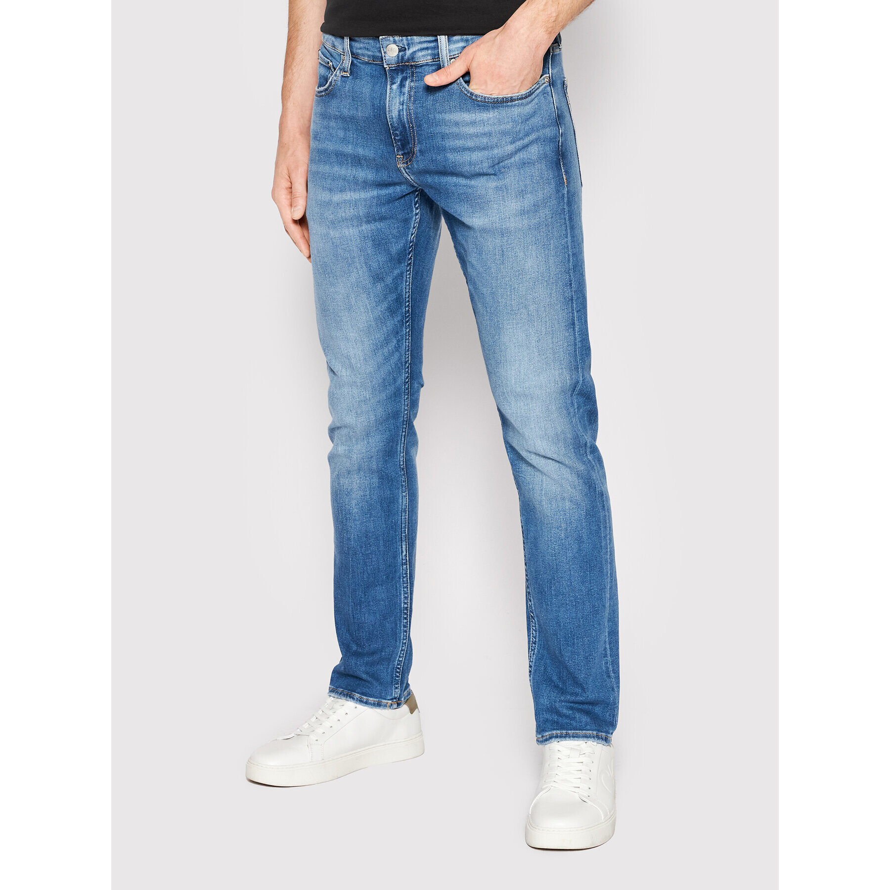 Calvin Klein Jeans Дънки J30J319850 Син Slim Fit - Pepit.bg