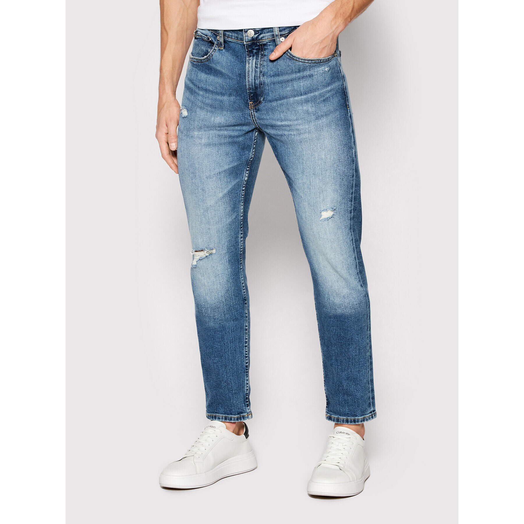 Calvin Klein Jeans Дънки J30J319853 Син Slim Fit - Pepit.bg
