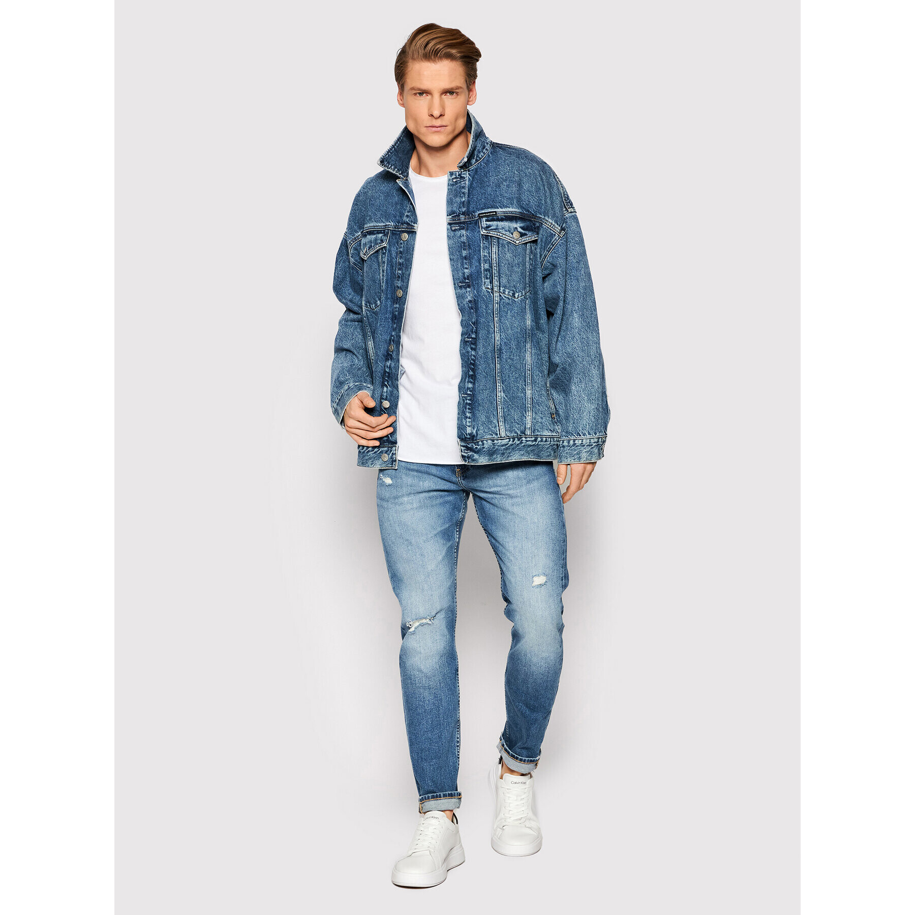 Calvin Klein Jeans Дънки J30J319853 Син Slim Fit - Pepit.bg