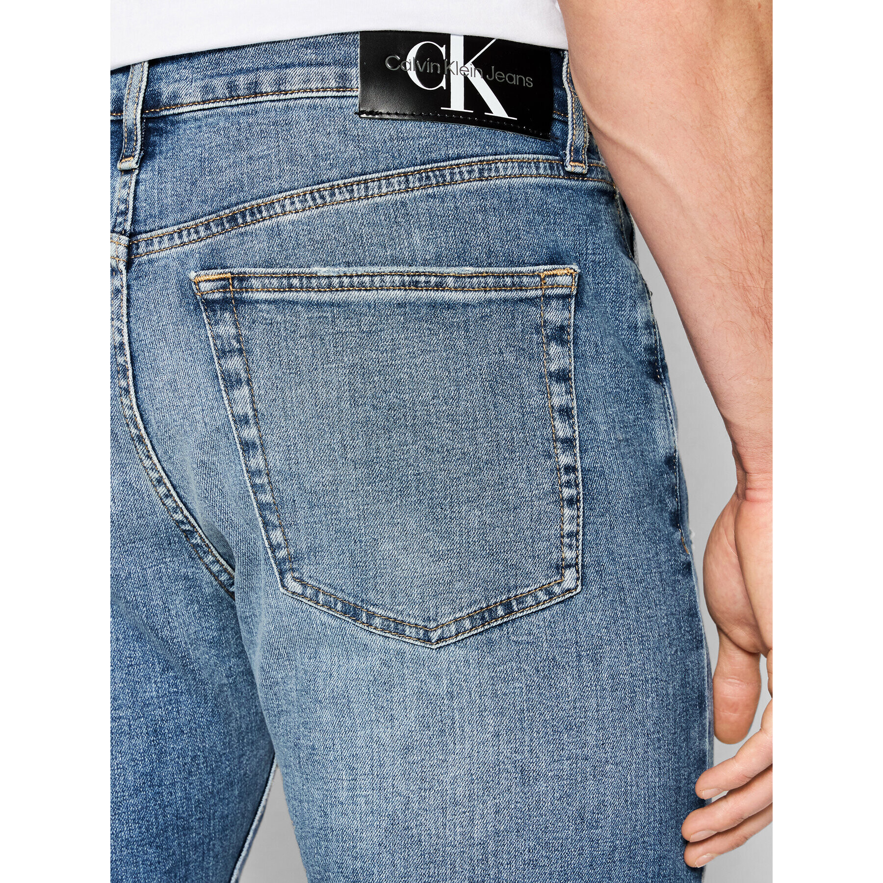 Calvin Klein Jeans Дънки J30J319853 Син Slim Fit - Pepit.bg