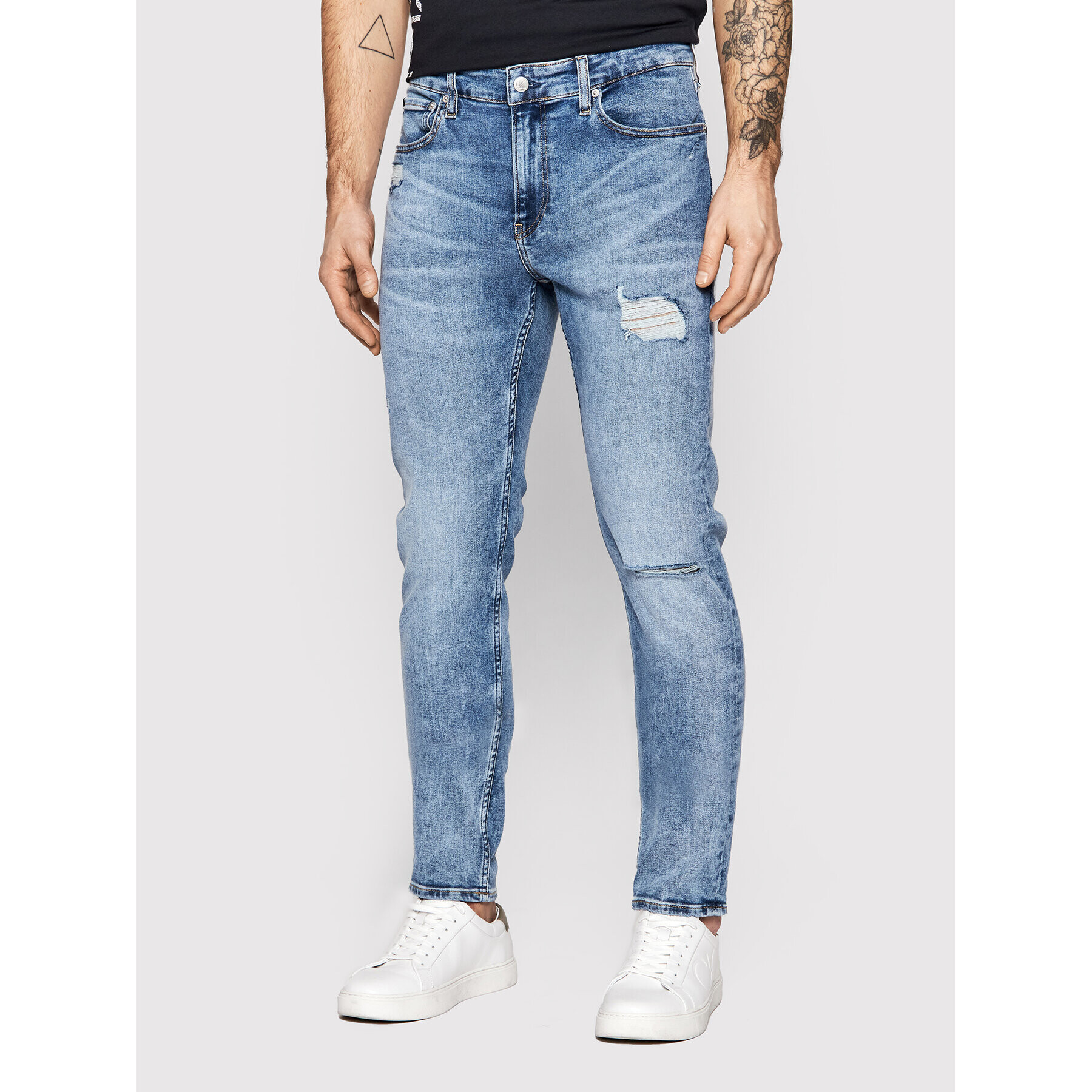 Calvin Klein Jeans Дънки J30J320448 Син Slim Fit - Pepit.bg