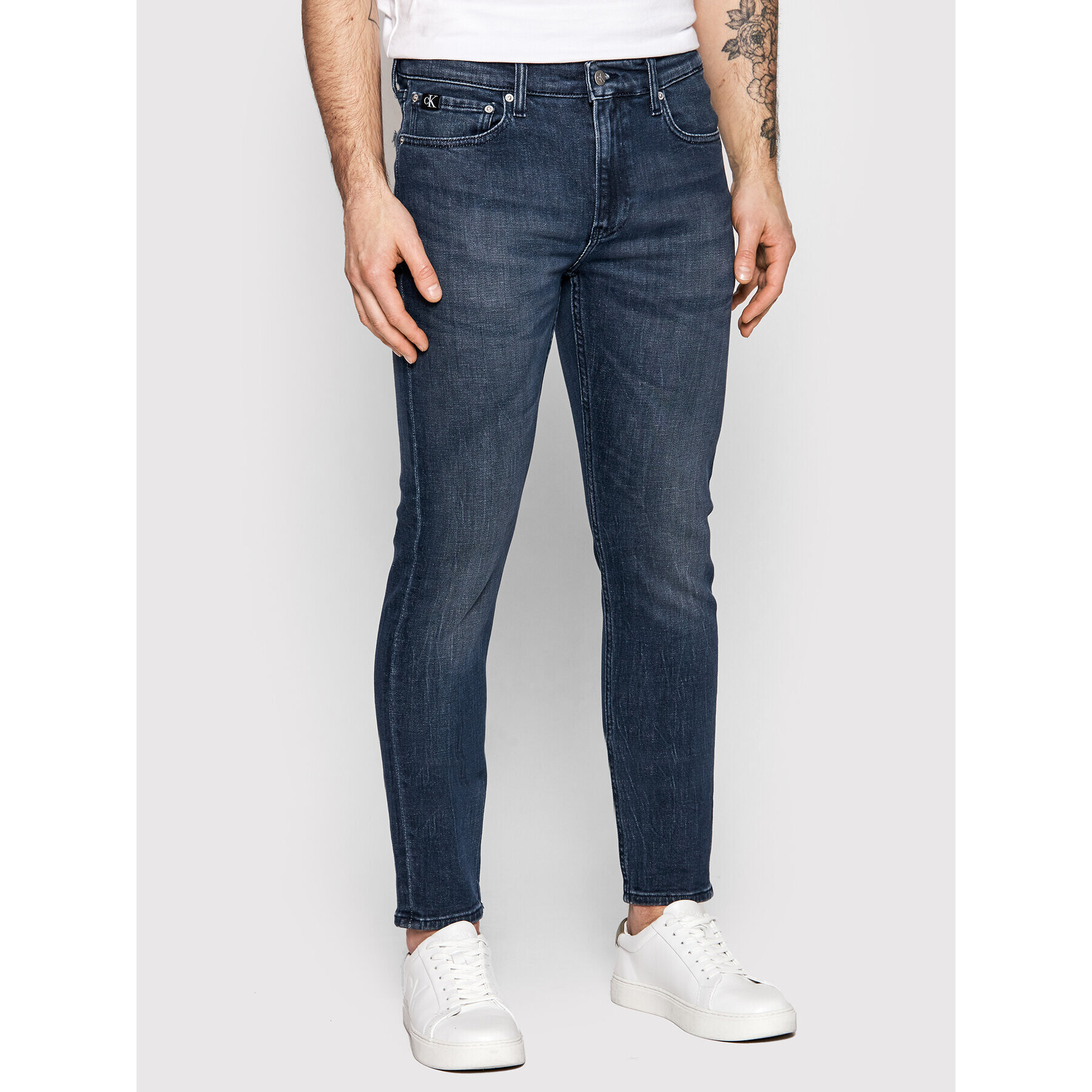 Calvin Klein Jeans Дънки J30J320452 Тъмносин Slim Fit - Pepit.bg