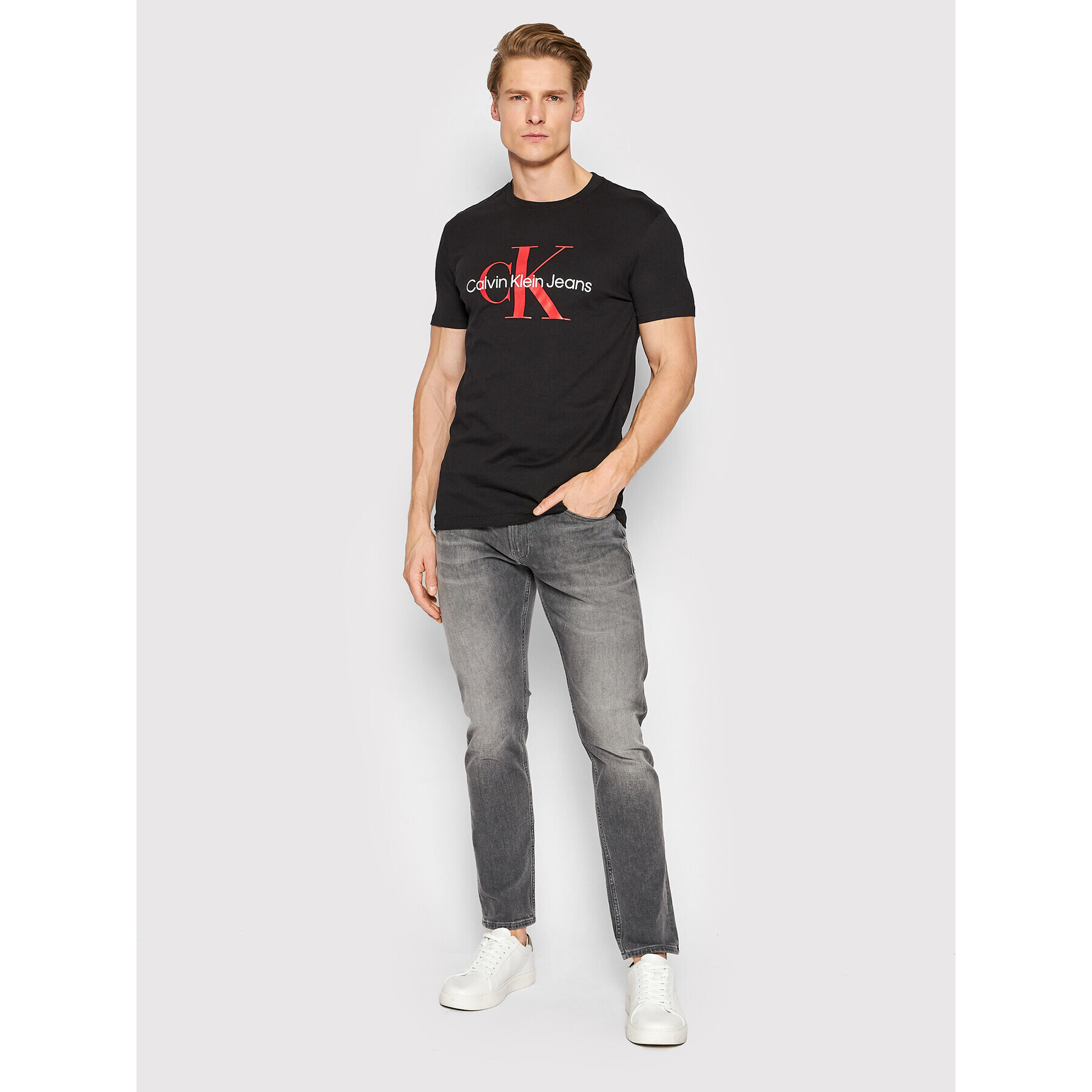 Calvin Klein Jeans Дънки J30J320453 Сив Slim Fit - Pepit.bg