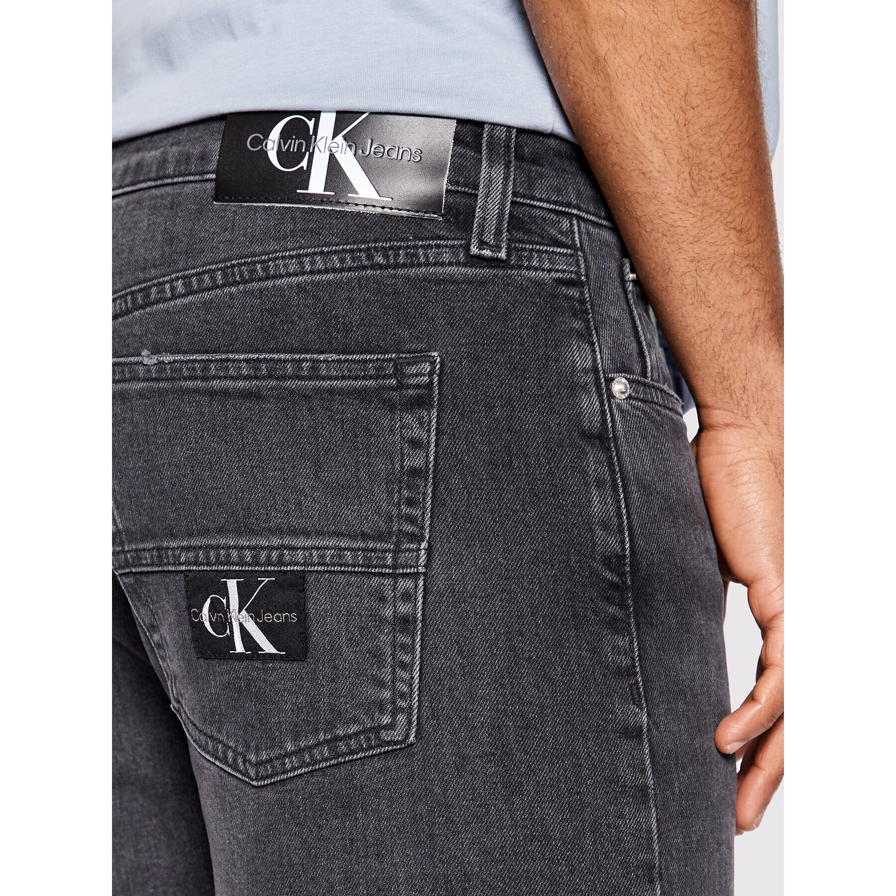 Calvin Klein Jeans Дънки J30J321111 Черен Slim Fit - Pepit.bg