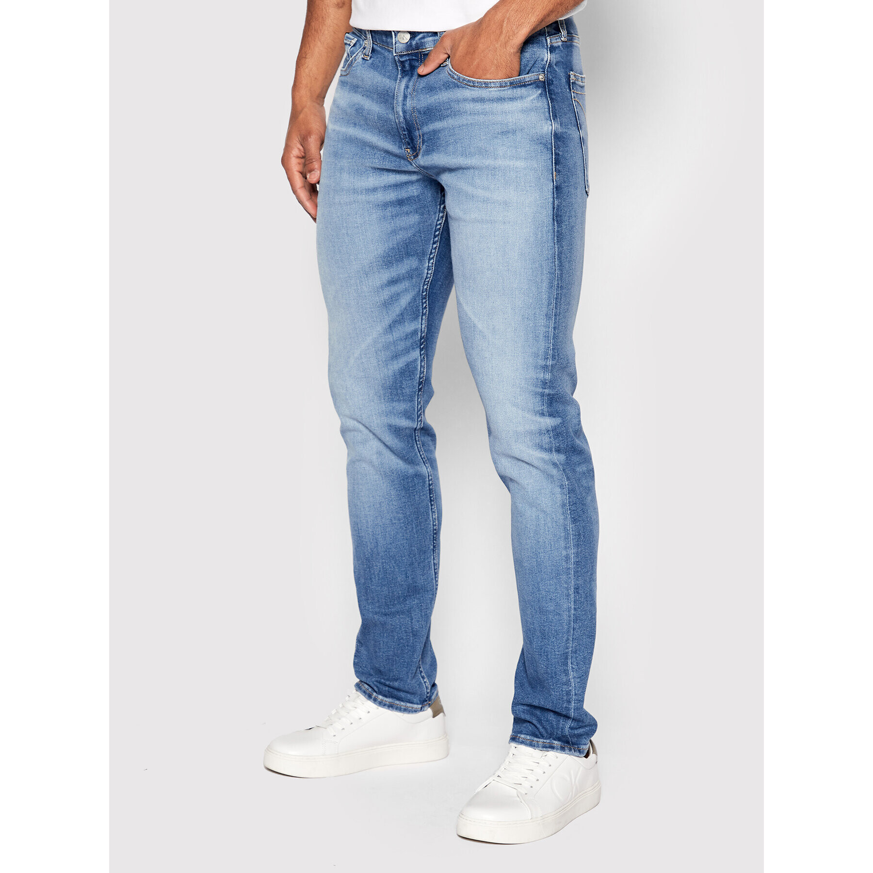 Calvin Klein Jeans Дънки J30J321122 Син Slim Fit - Pepit.bg