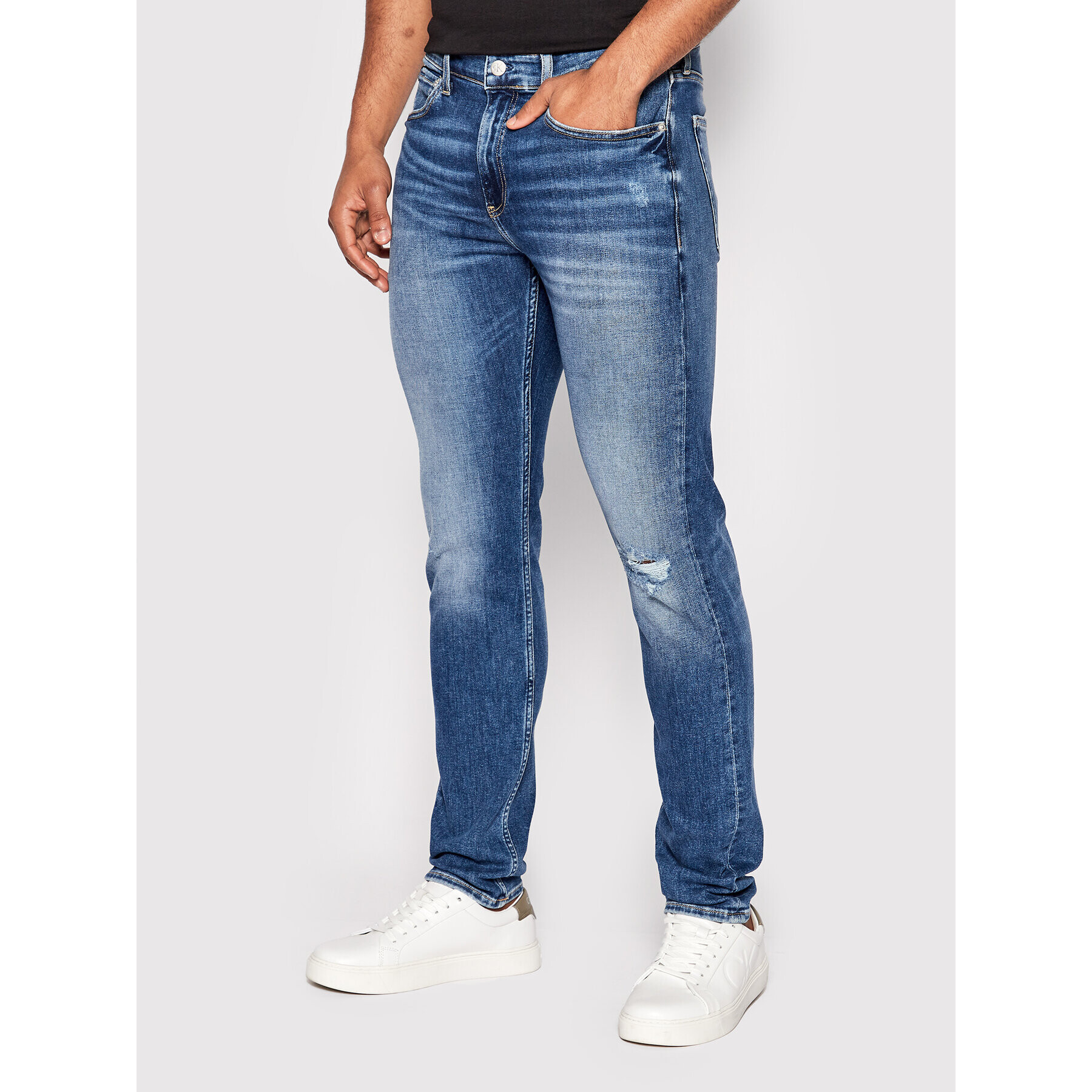 Calvin Klein Jeans Дънки J30J321133 Син Slim Fit - Pepit.bg