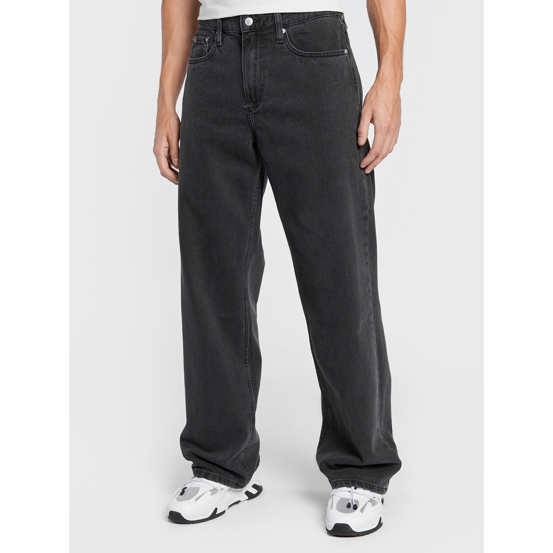 Calvin Klein Jeans Дънки J30J321682 Черен Loose Fit - Pepit.bg