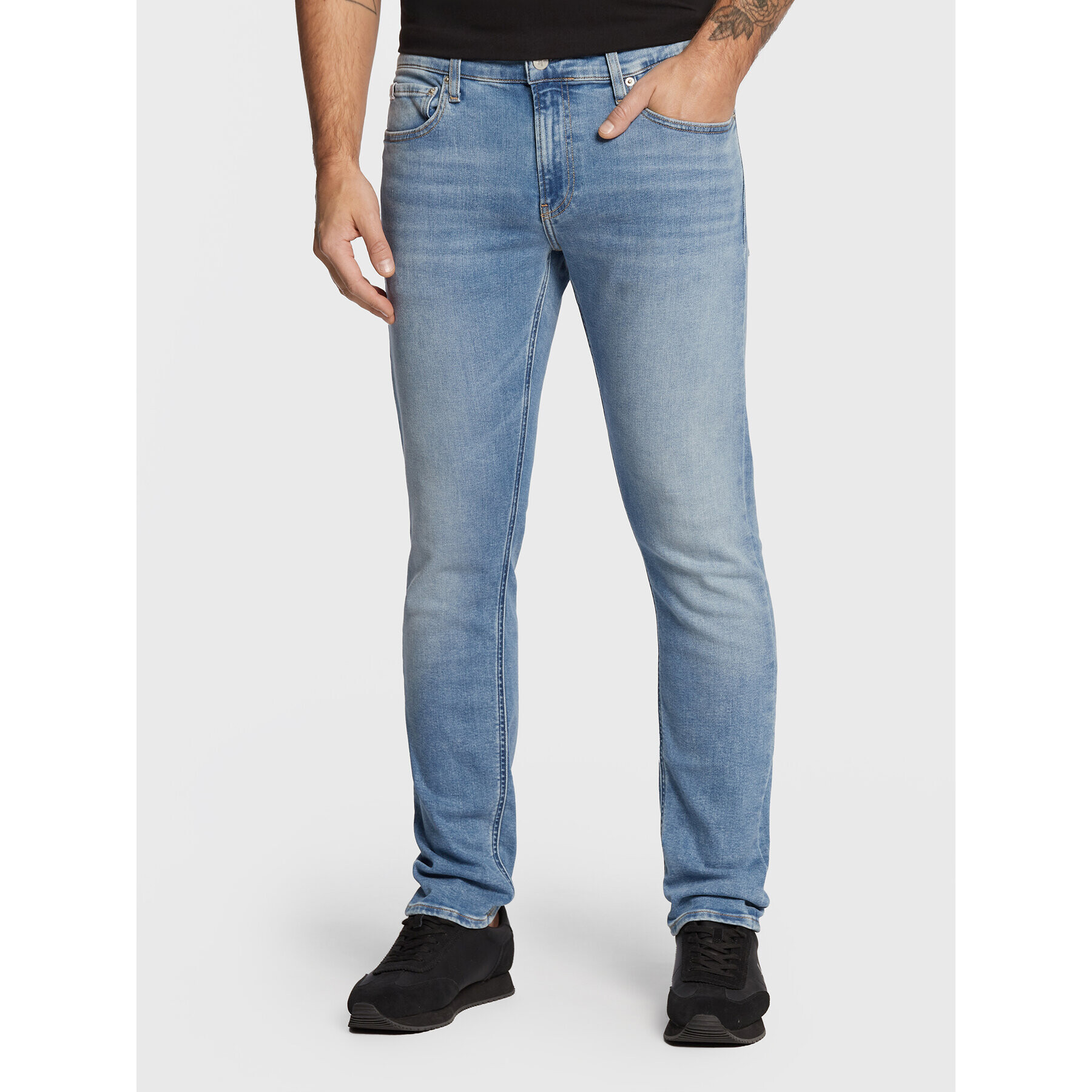 Calvin Klein Jeans Дънки J30J322297 Син Slim Fit - Pepit.bg