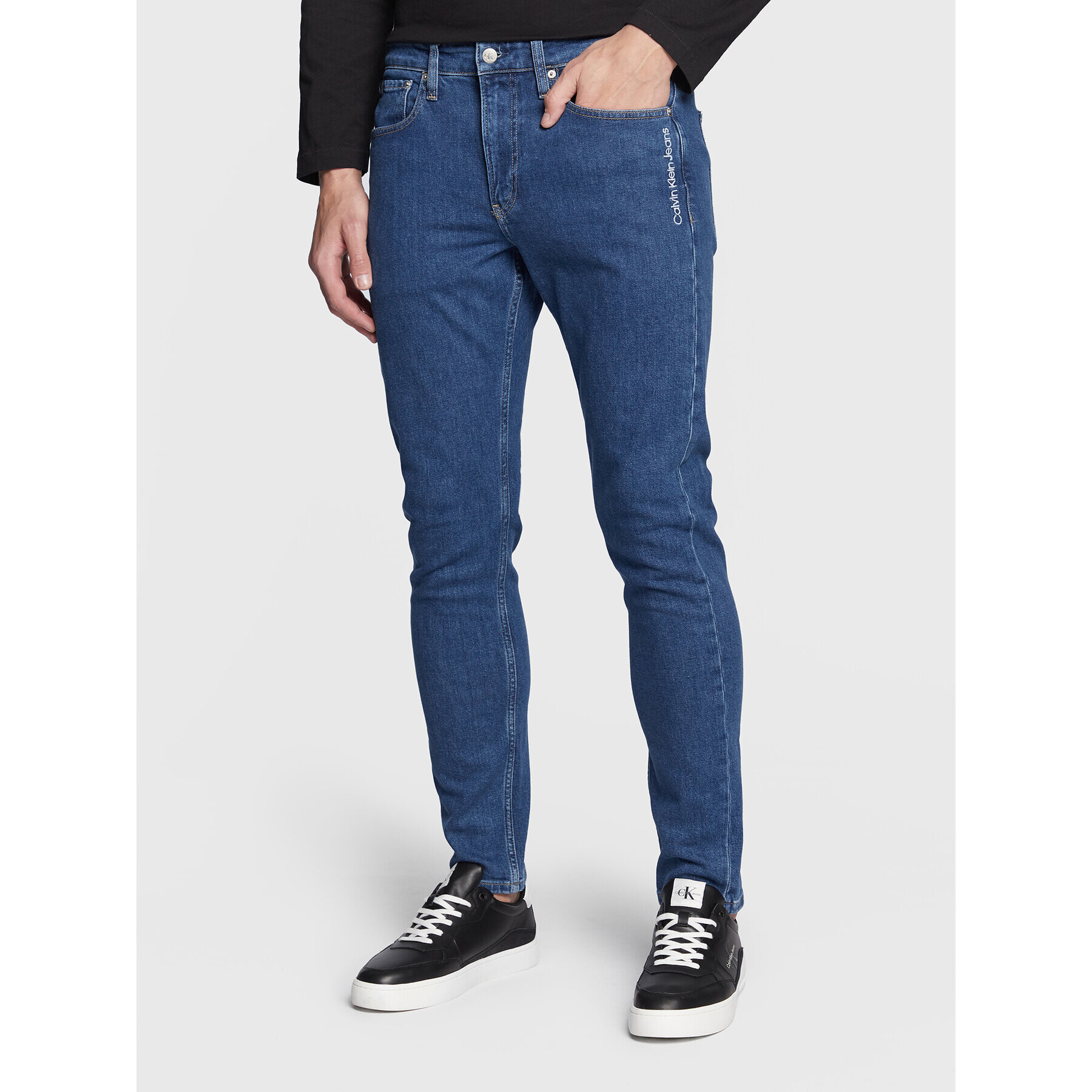 Calvin Klein Jeans Дънки J30J322393 Син Slim Tapered Fit - Pepit.bg