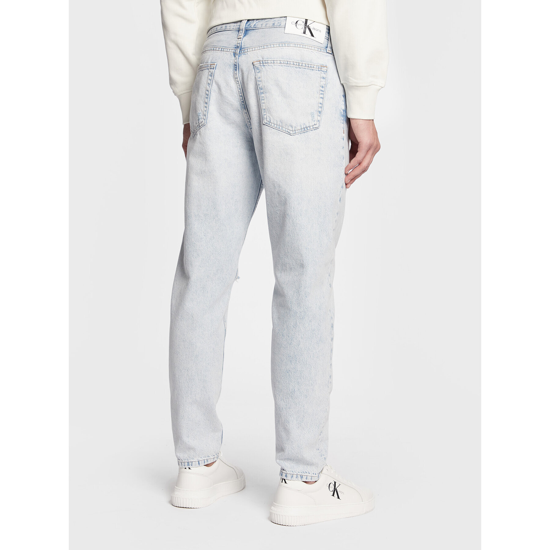 Calvin Klein Jeans Дънки J30J322404 Син Tapered Fit - Pepit.bg