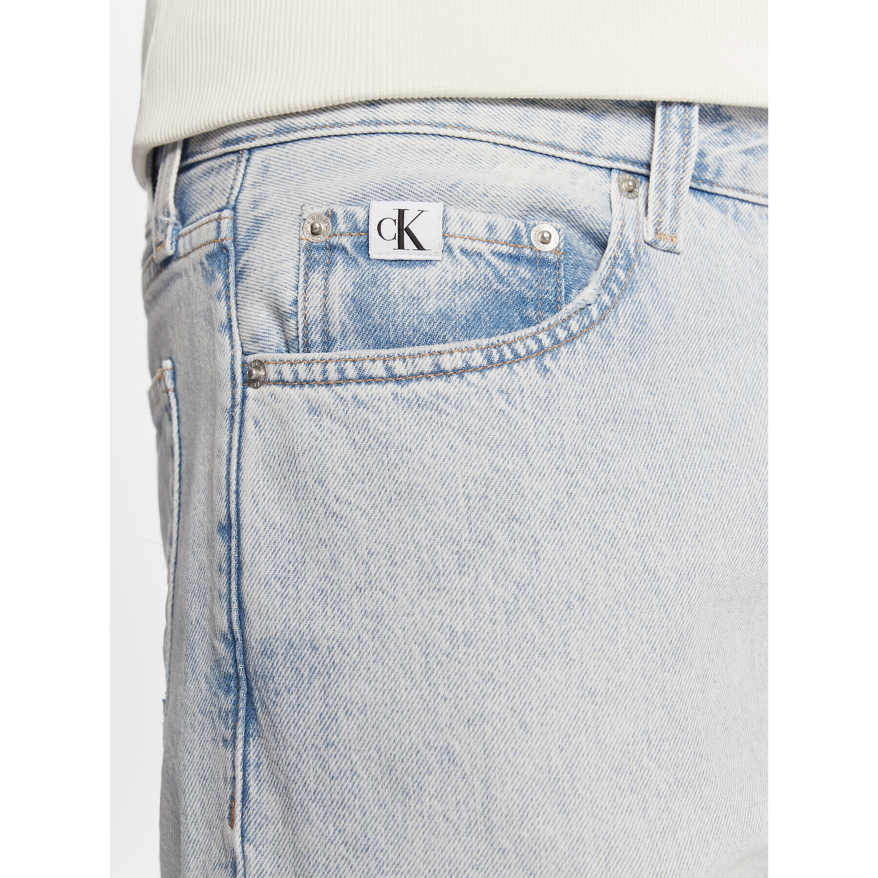 Calvin Klein Jeans Дънки J30J322404 Син Tapered Fit - Pepit.bg