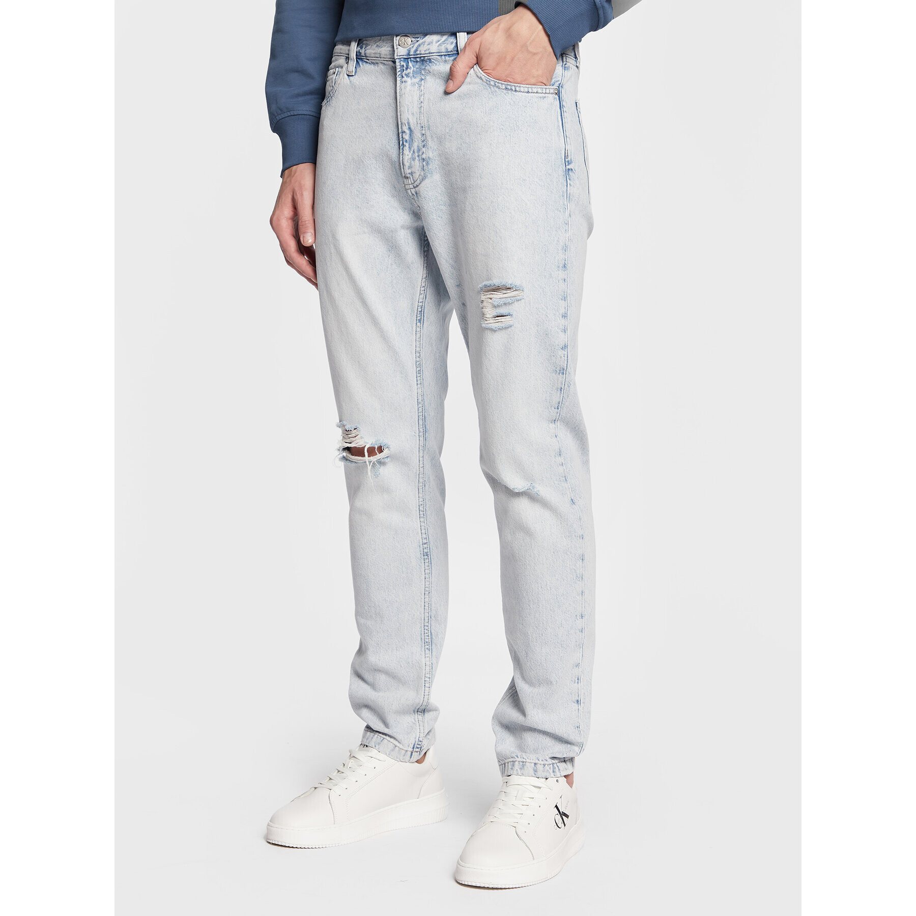 Calvin Klein Jeans Дънки J30J322426 Син Loose Fit - Pepit.bg