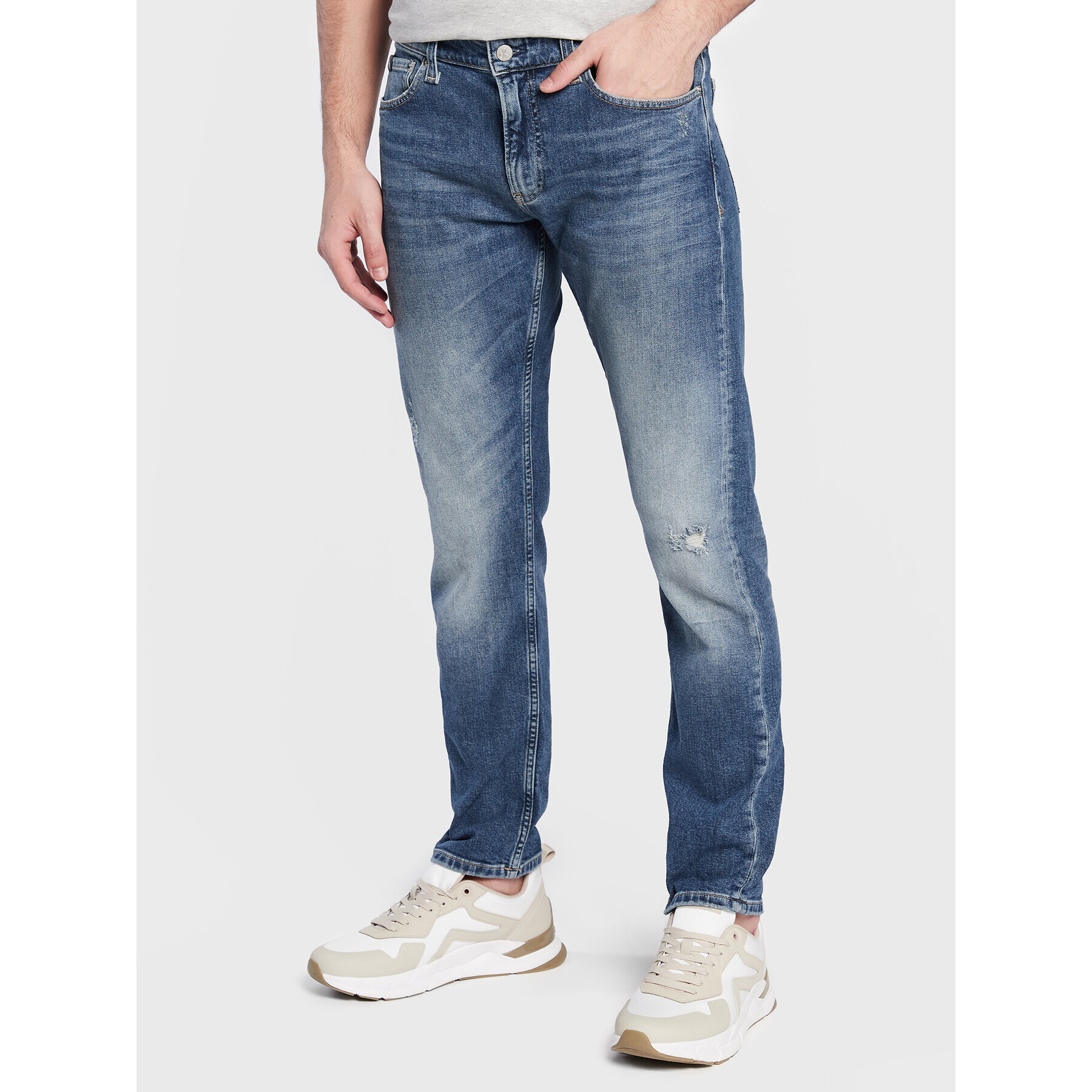 Calvin Klein Jeans Дънки J30J322429 Тъмносин Slim Fit - Pepit.bg