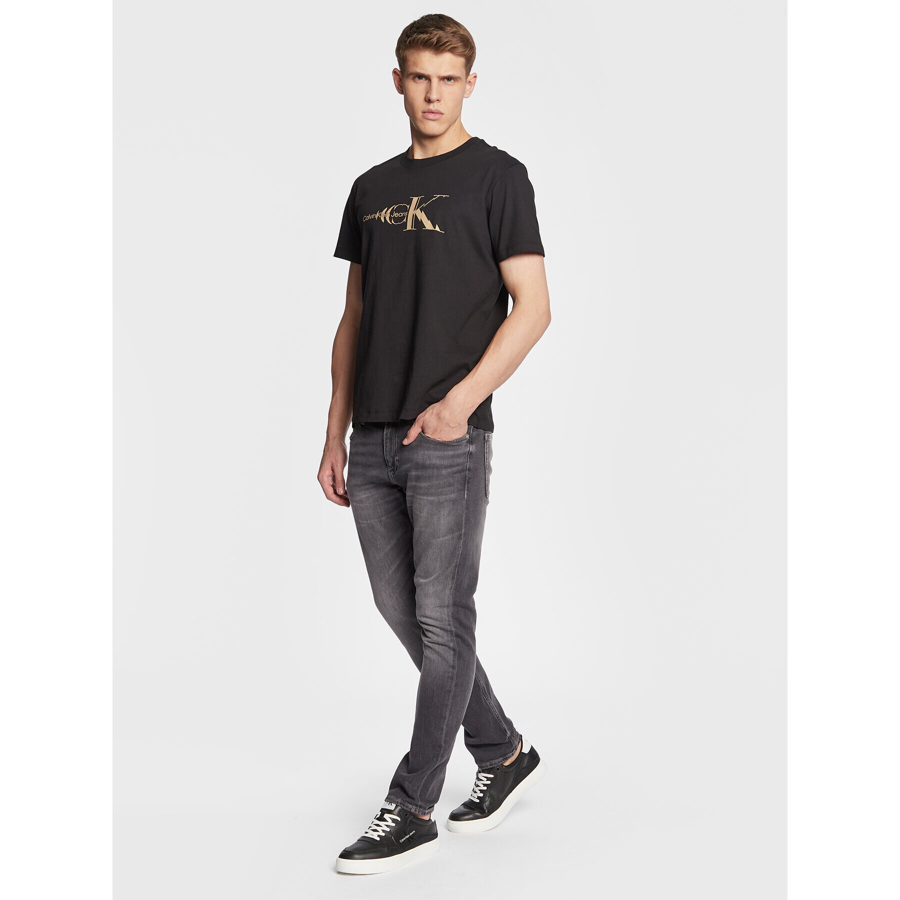 Calvin Klein Jeans Дънки J30J322430 Сив Slim Fit - Pepit.bg