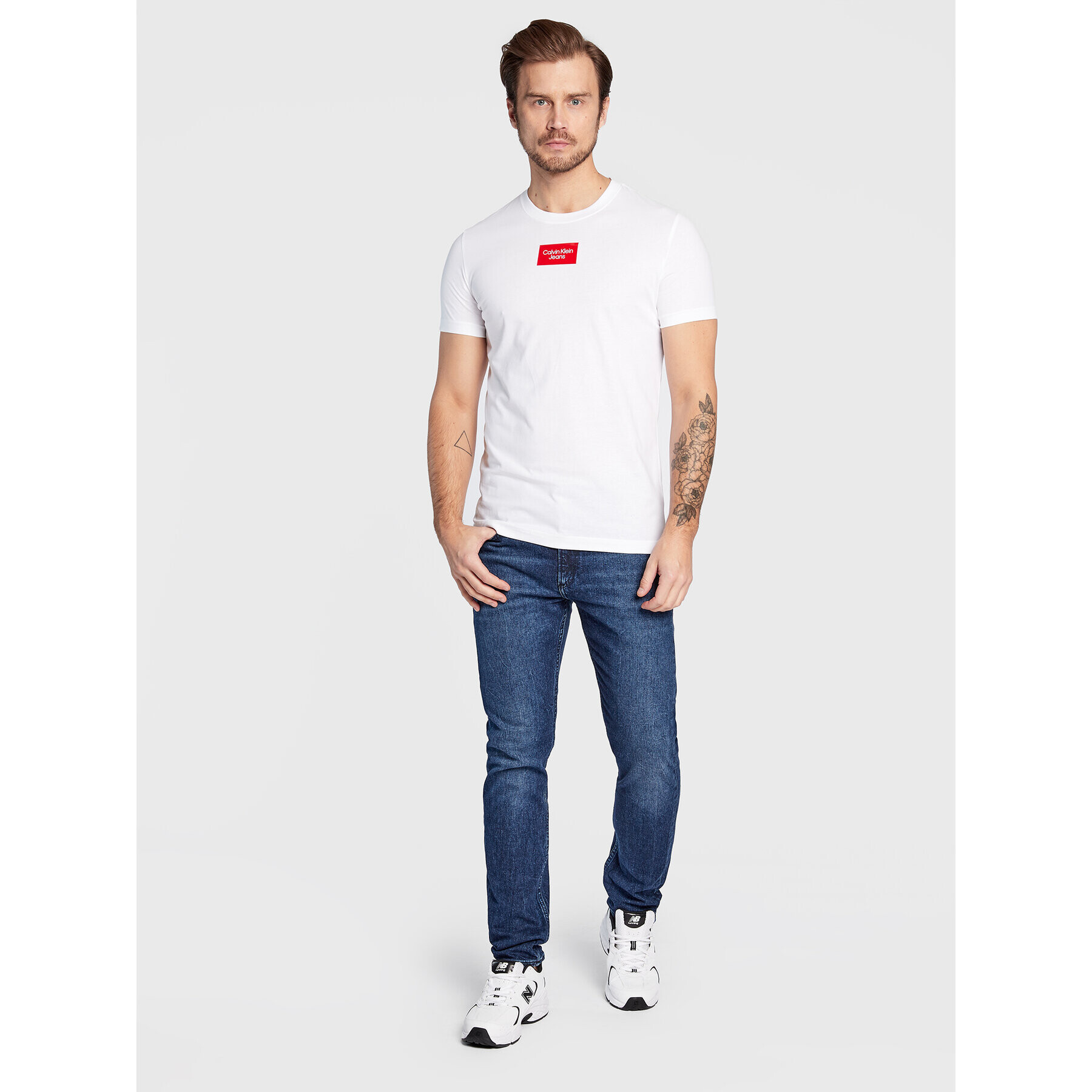 Calvin Klein Jeans Дънки J30J322434 Син Slim Taper Fit - Pepit.bg