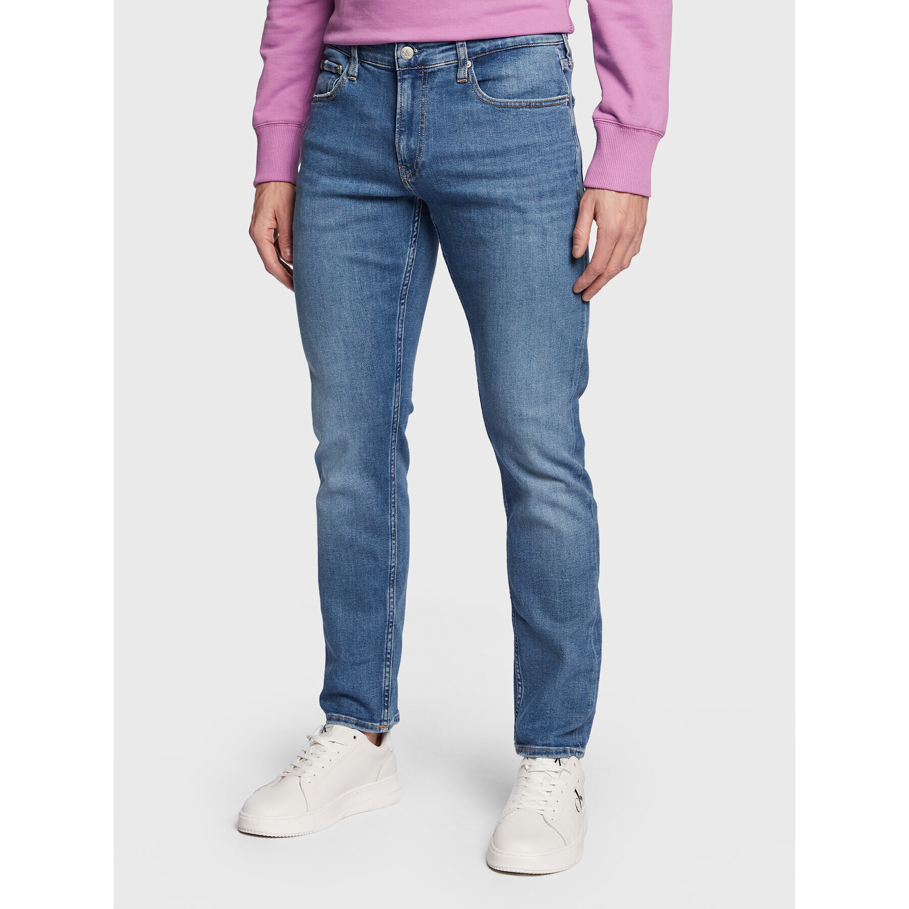 Calvin Klein Jeans Дънки J30J322437 Син Slim Fit - Pepit.bg