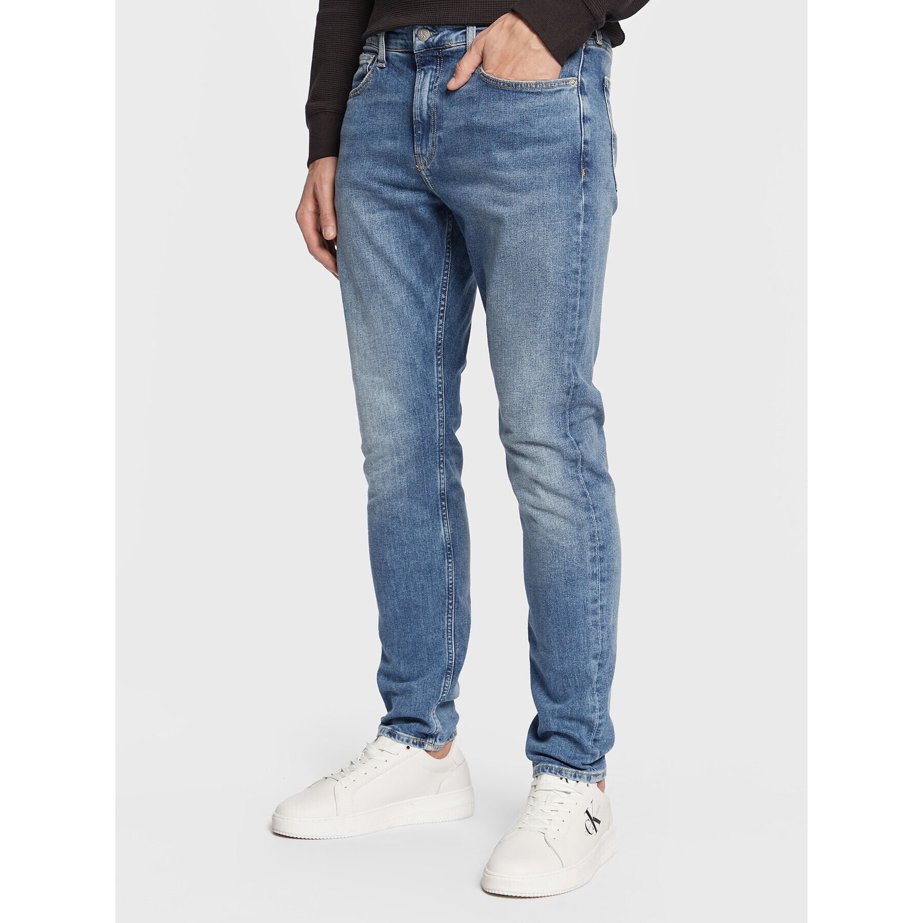 Calvin Klein Jeans Дънки J30J322442 Син Slim Fit - Pepit.bg