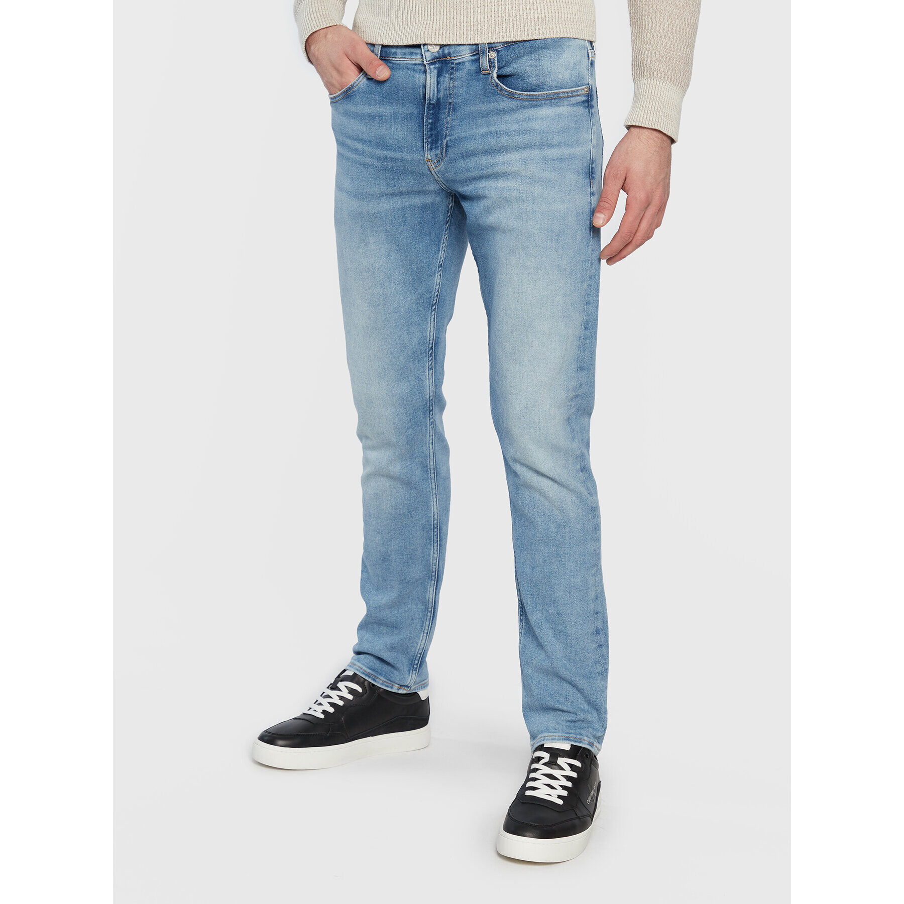 Calvin Klein Jeans Дънки J30J322443 Син Slim Fit - Pepit.bg