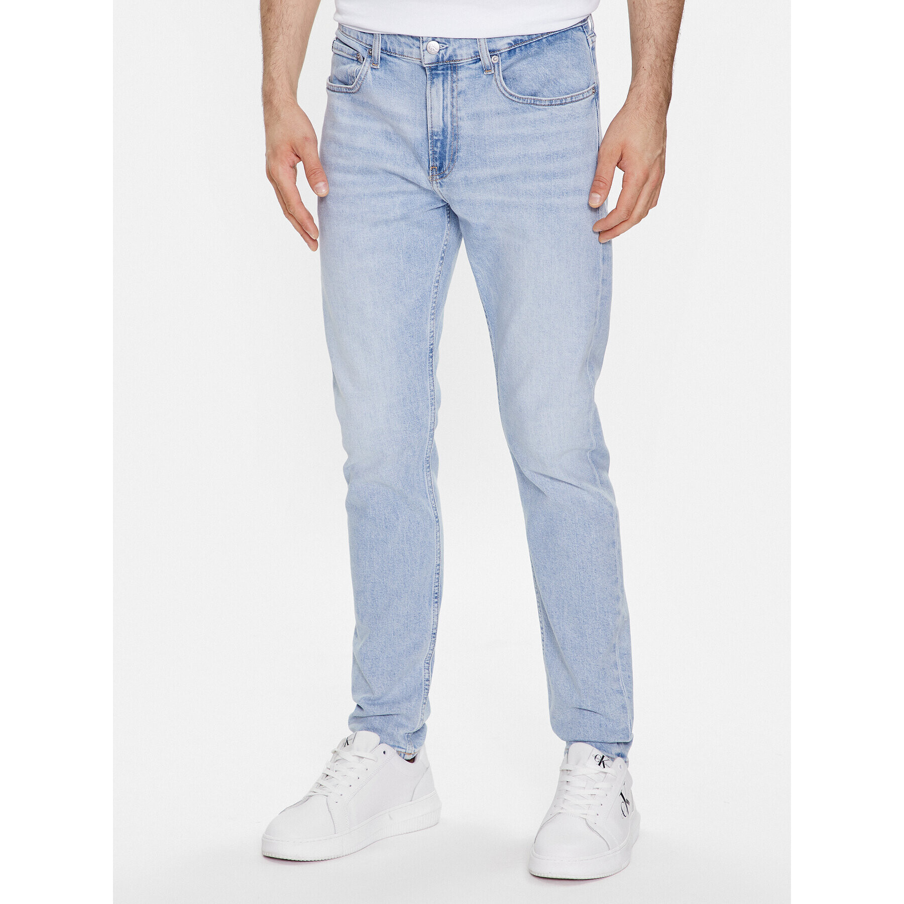 Calvin Klein Jeans Дънки J30J322794 Син Slim Fit - Pepit.bg
