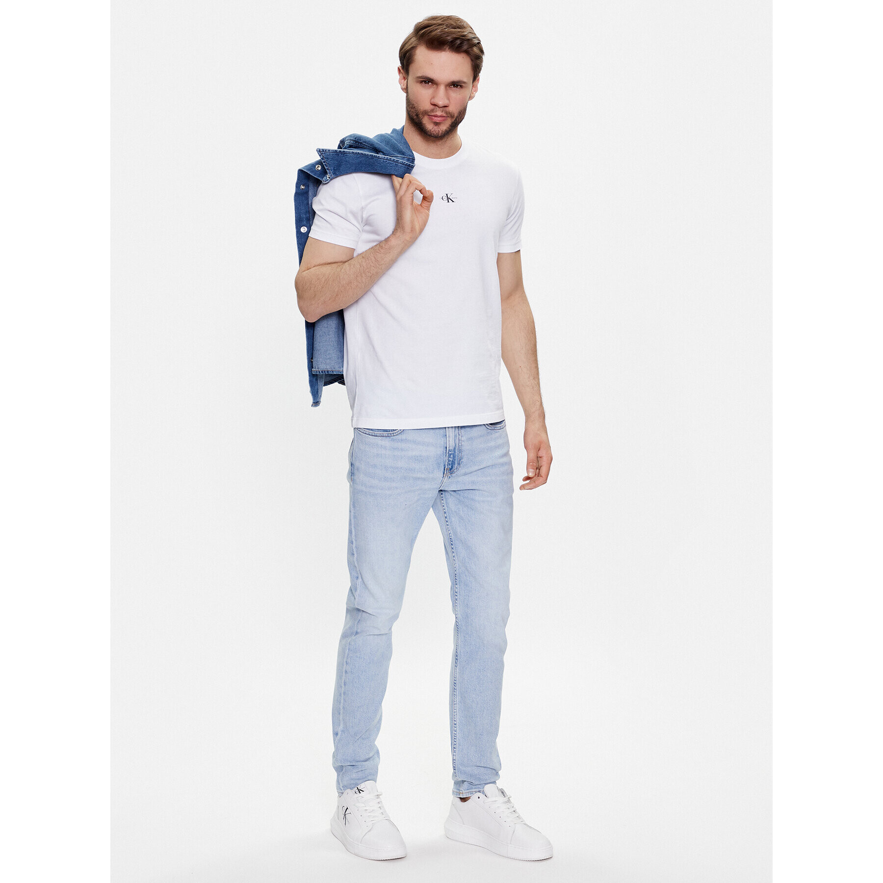 Calvin Klein Jeans Дънки J30J322794 Син Slim Fit - Pepit.bg