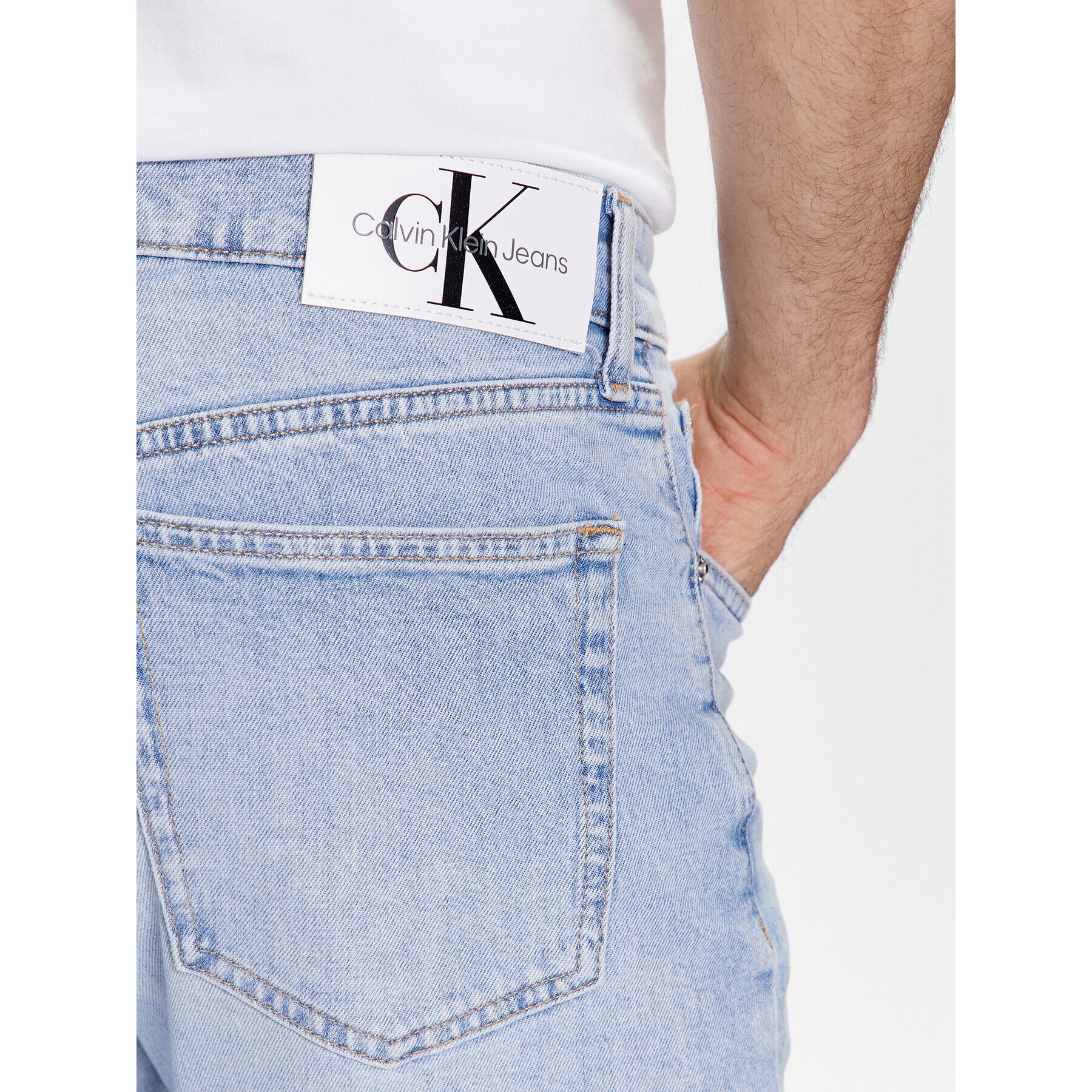 Calvin Klein Jeans Дънки J30J322794 Син Slim Fit - Pepit.bg