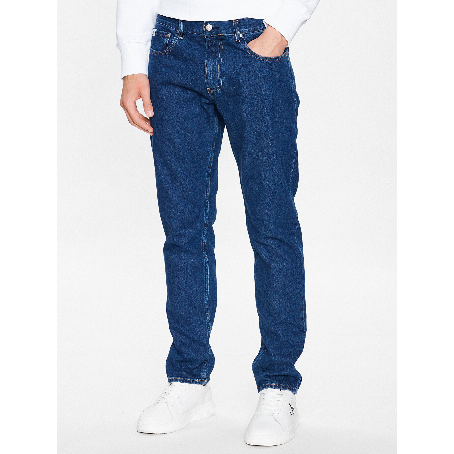 Calvin Klein Jeans Дънки J30J322795 Син Relaxed Fit - Pepit.bg