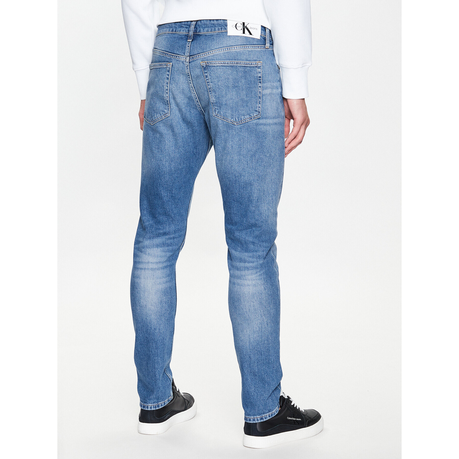 Calvin Klein Jeans Дънки J30J322796 Син Slim Taper Fit - Pepit.bg