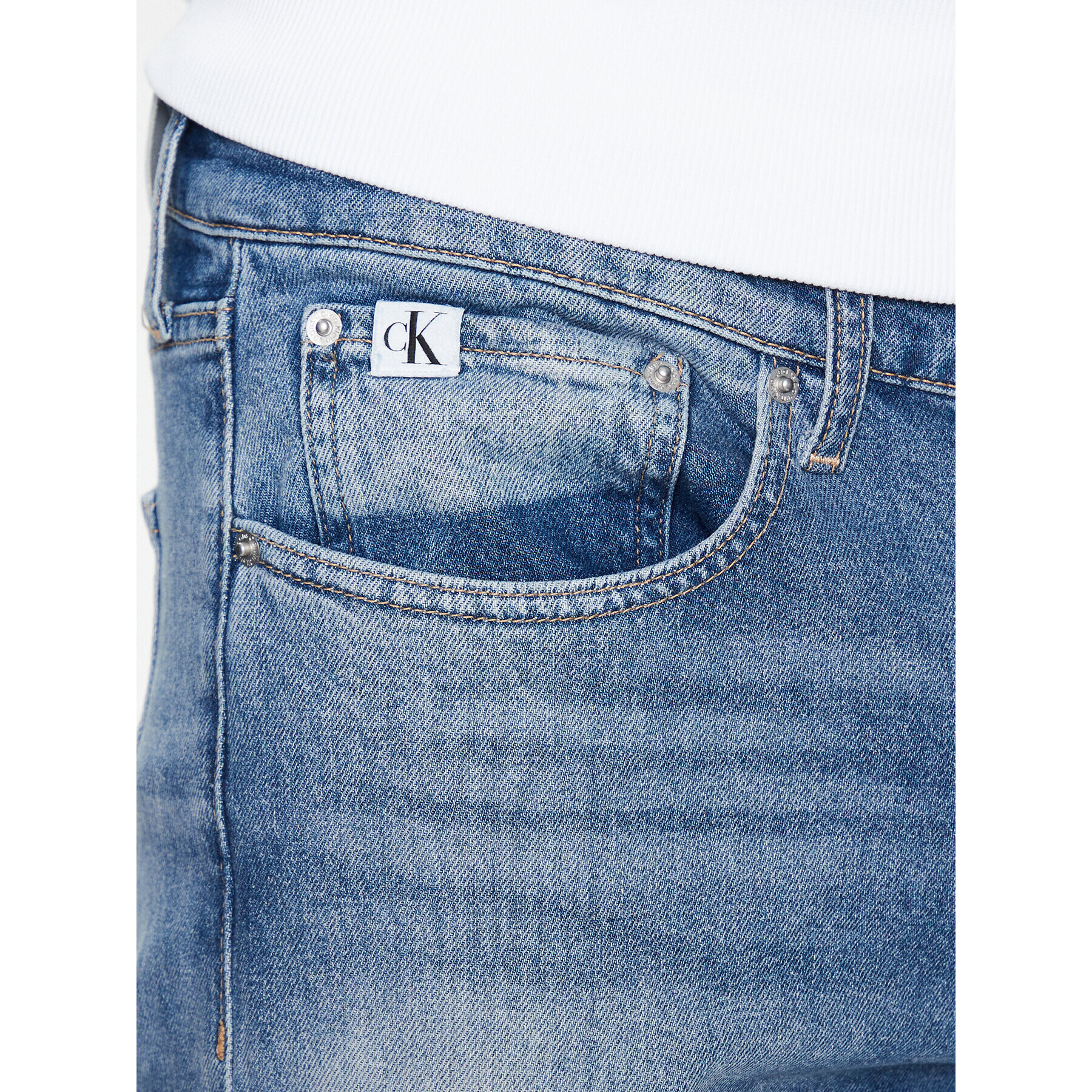 Calvin Klein Jeans Дънки J30J322796 Син Slim Taper Fit - Pepit.bg