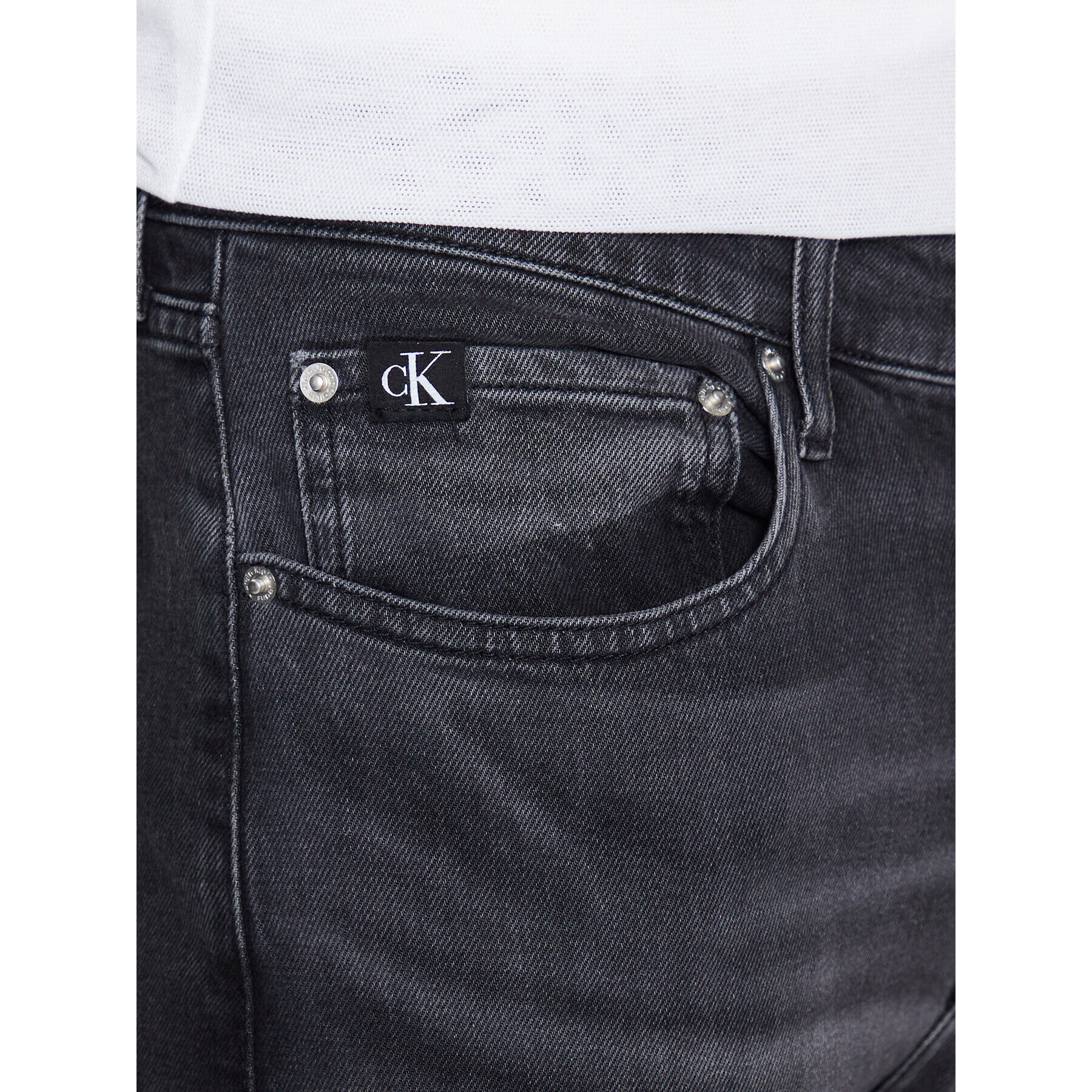 Calvin Klein Jeans Дънки J30J322798 Черен Slim Taper Fit - Pepit.bg