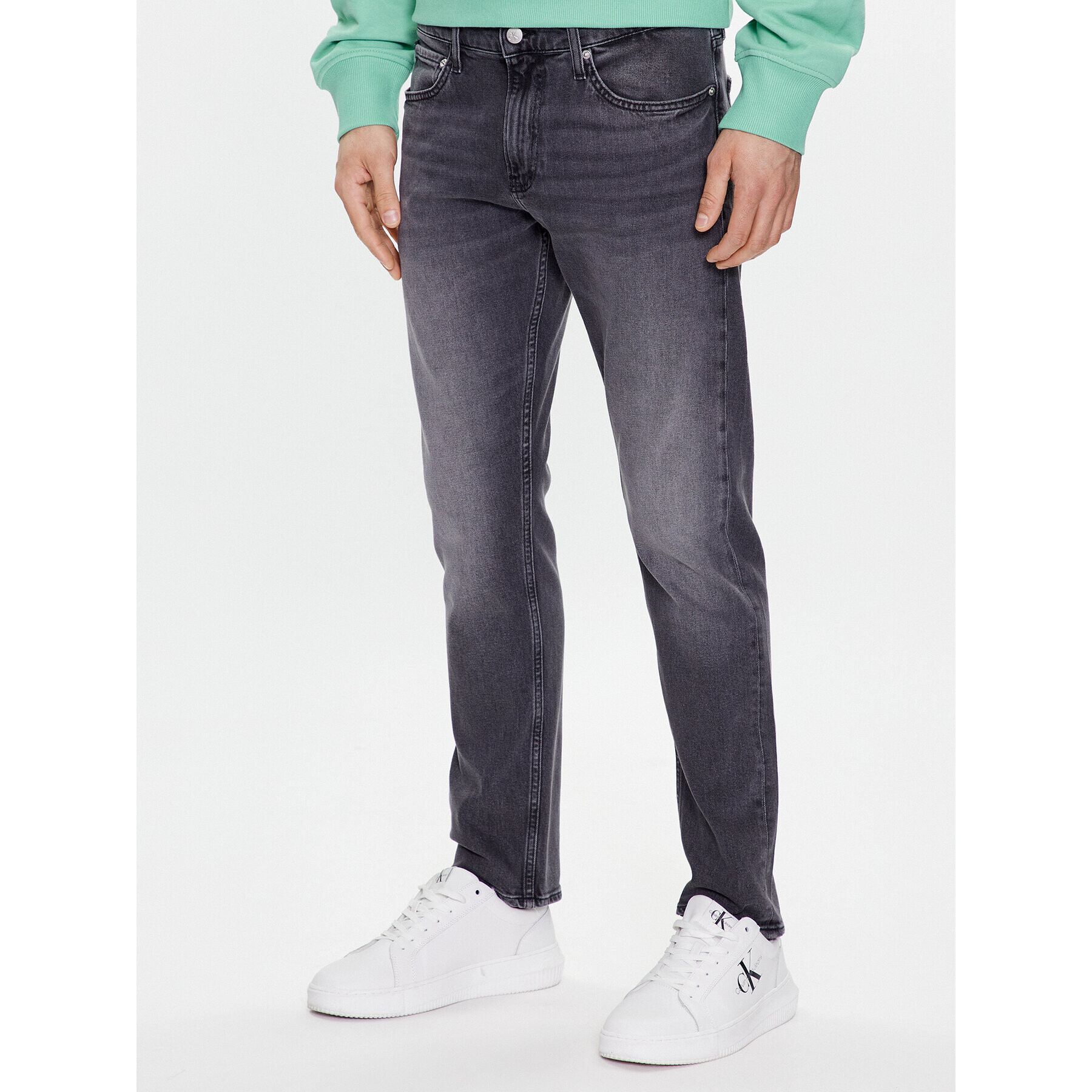 Calvin Klein Jeans Дънки J30J322800 Черен Slim Fit - Pepit.bg